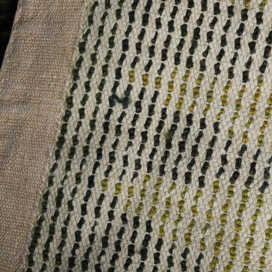 Swedish Scandinavian Modern High Pile Green Rya Rug, Sweden 1960s For Sale