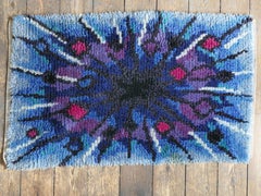 Skandinavischer moderner Rya-Teppich „Tibet“ mit hohem Flor, Ingrid Jagarz, Marks Sweden 1960er Jahre