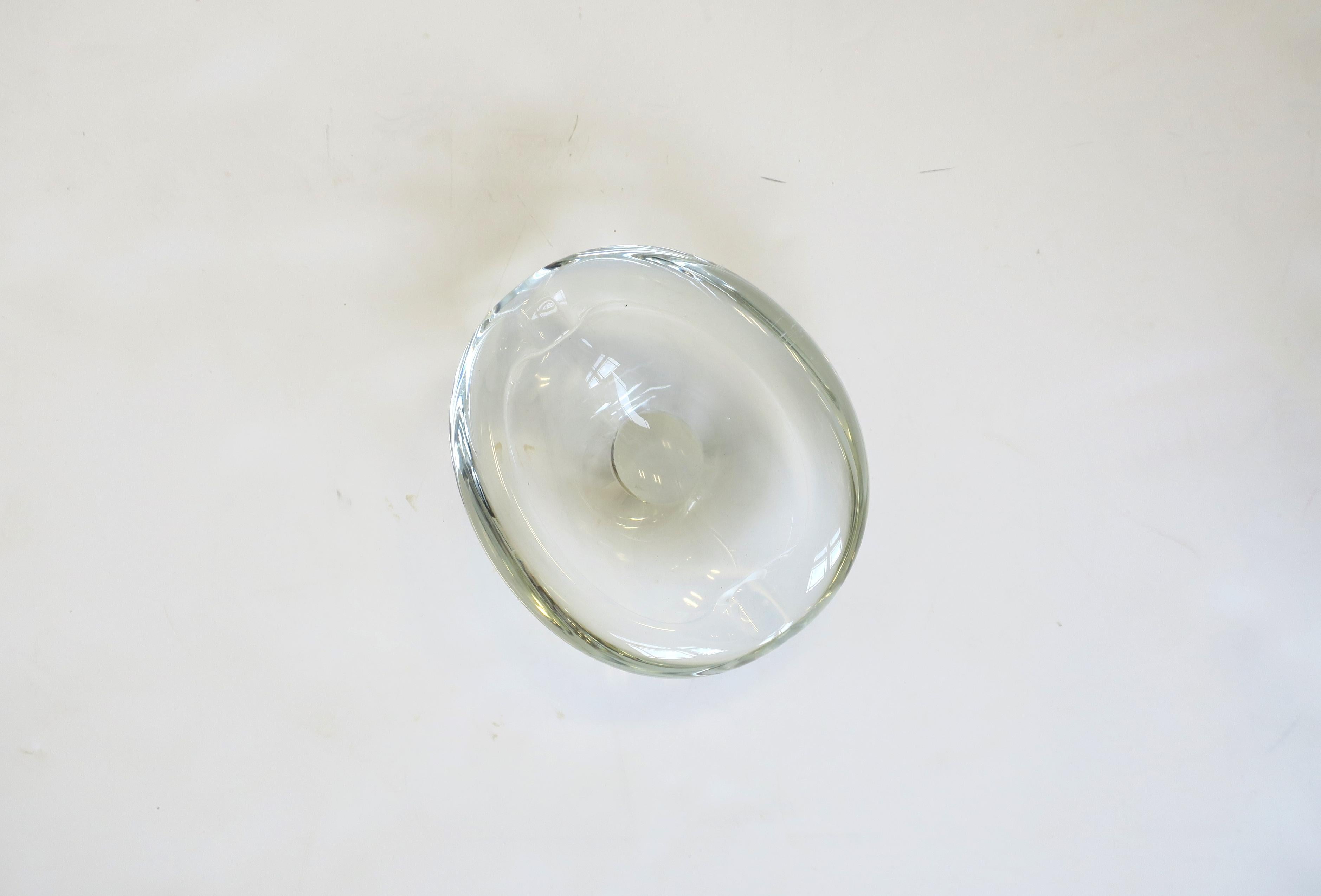 20th Century Scandinavian Modern Art Glass Bowl or Ashtray by Holmegaard, 1958 For Sale