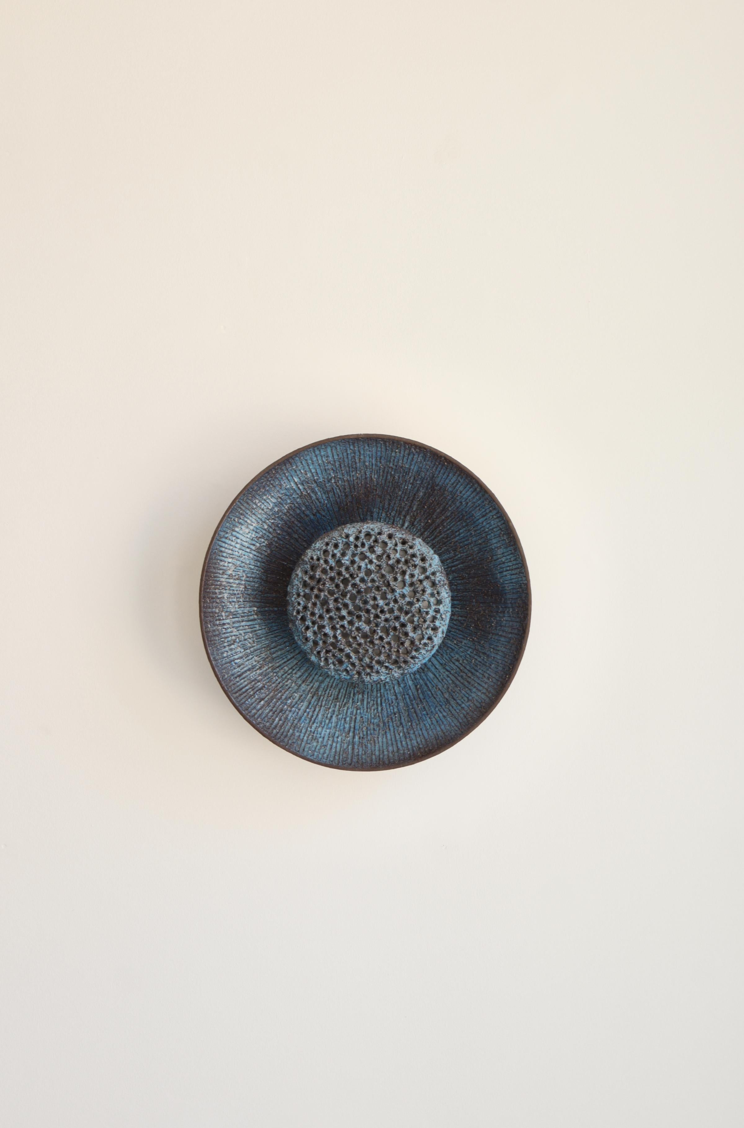 Stoneware Scandinavian Modern Huge Ceramics Blue 