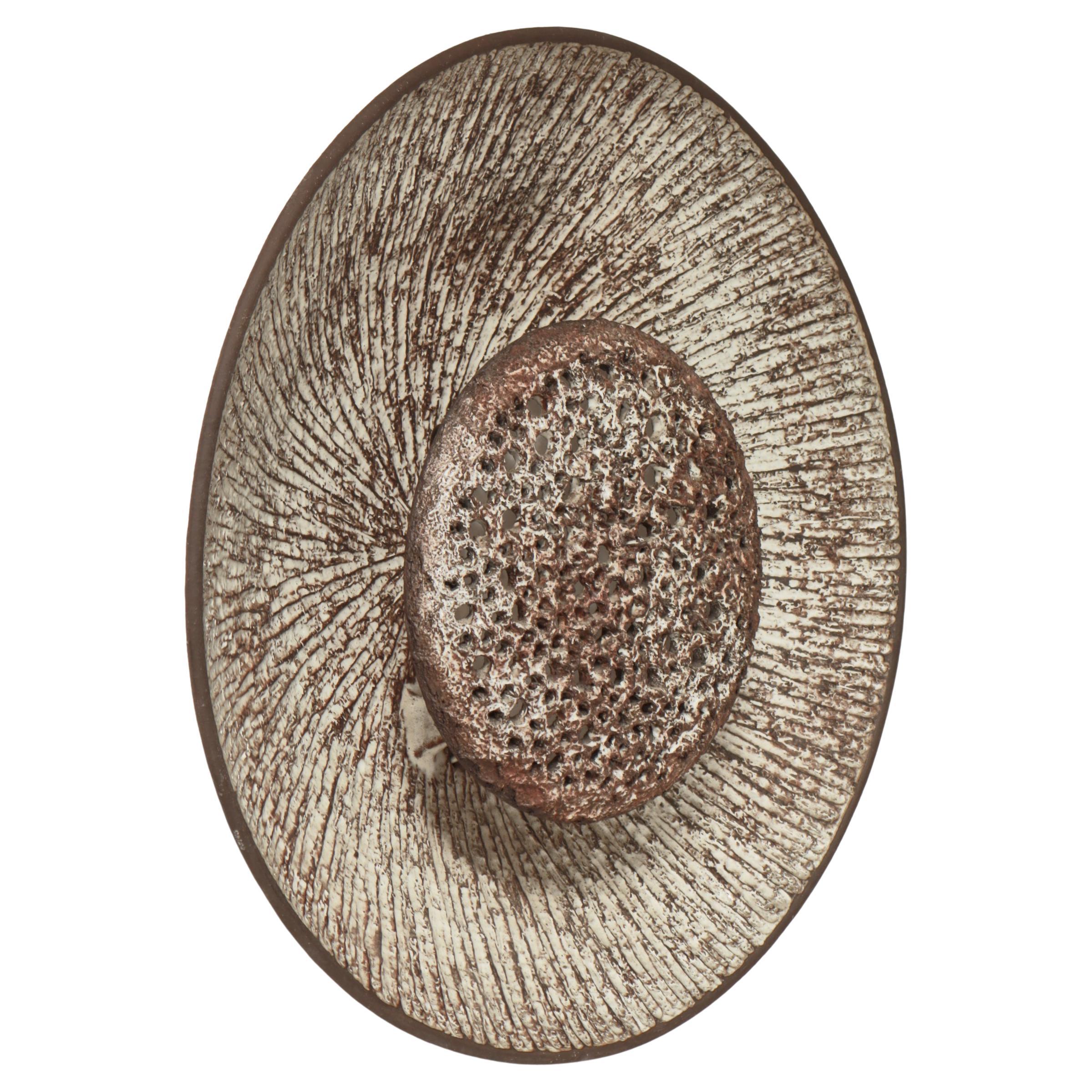 Aplique de pared "Sol" de cerámica escandinava moderna de Sejer Denmark, años 60