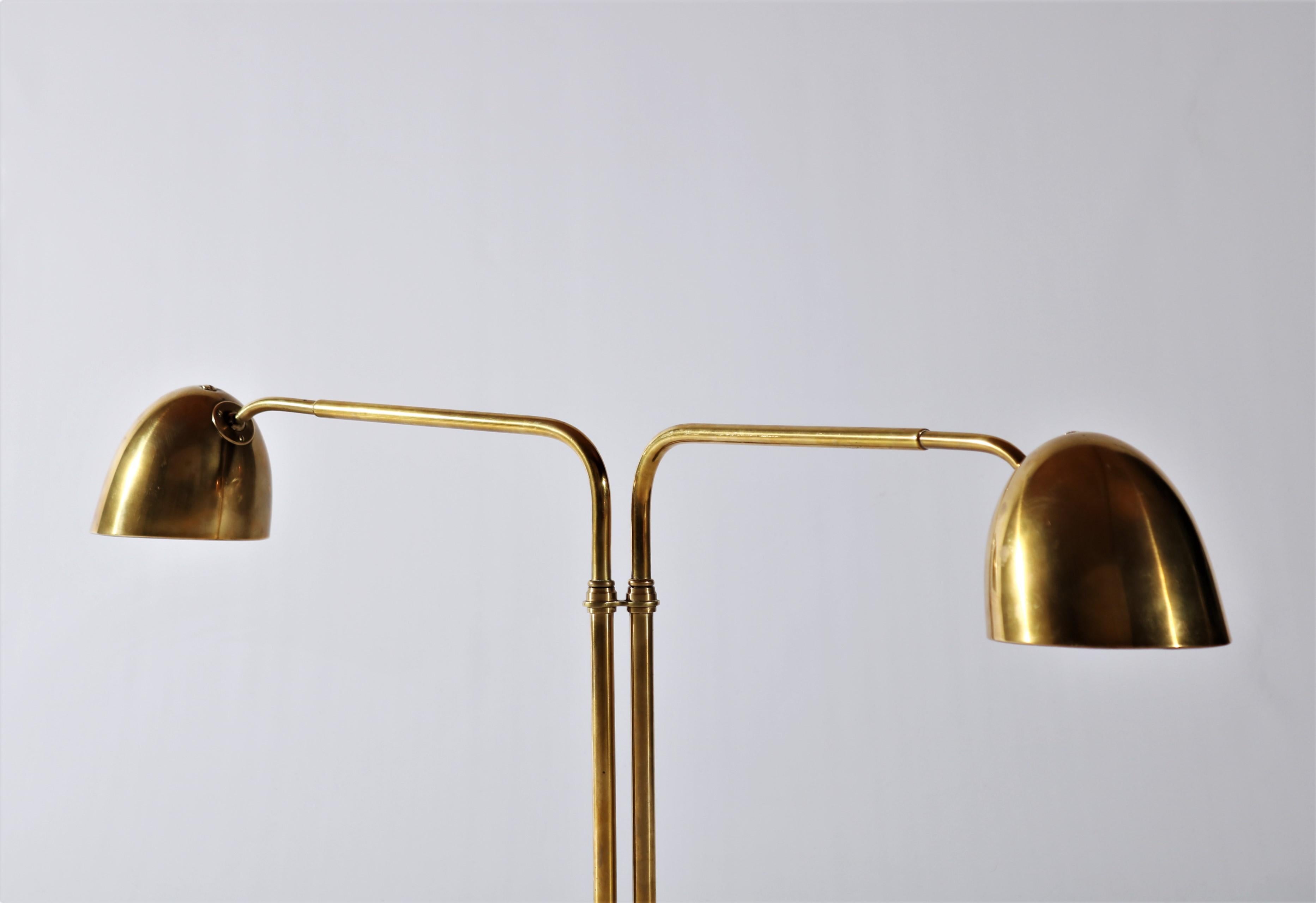 Scandinavian Modern Huge Desk Lamp in Brass by Vilhelm Lauritzen in the 1940s 1