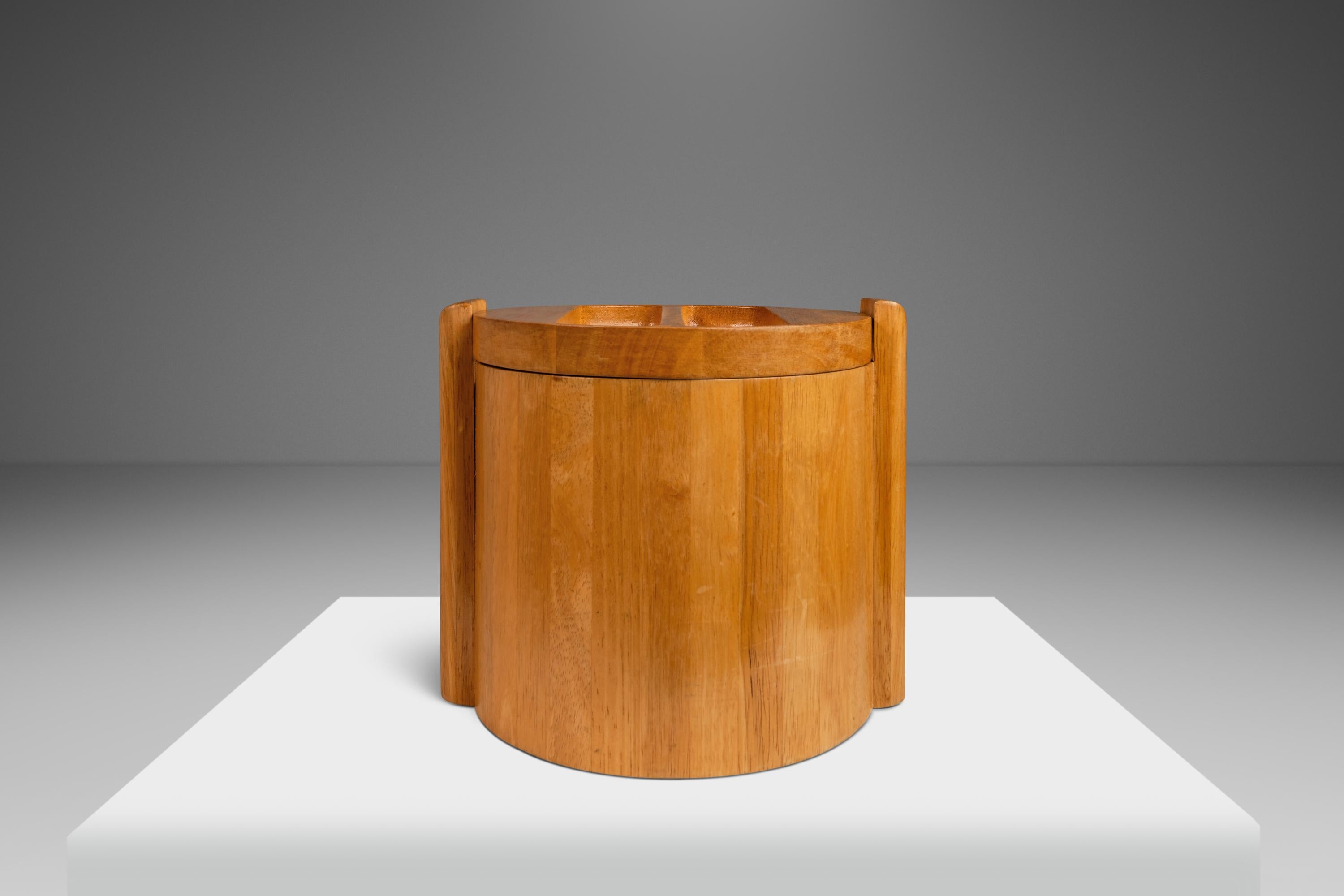 Scandinavian Modern Ice Bucket in Teak by ROYAL TEAK Designs, Thailand, c. 1970s For Sale 2