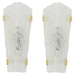 Scandinavian Modern Ice Glass Sconces