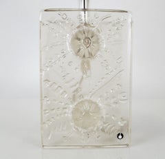 Pukeberg Sweden lampe de bureau scnadinave moderne en glace par Uno Westerberg, années 1970