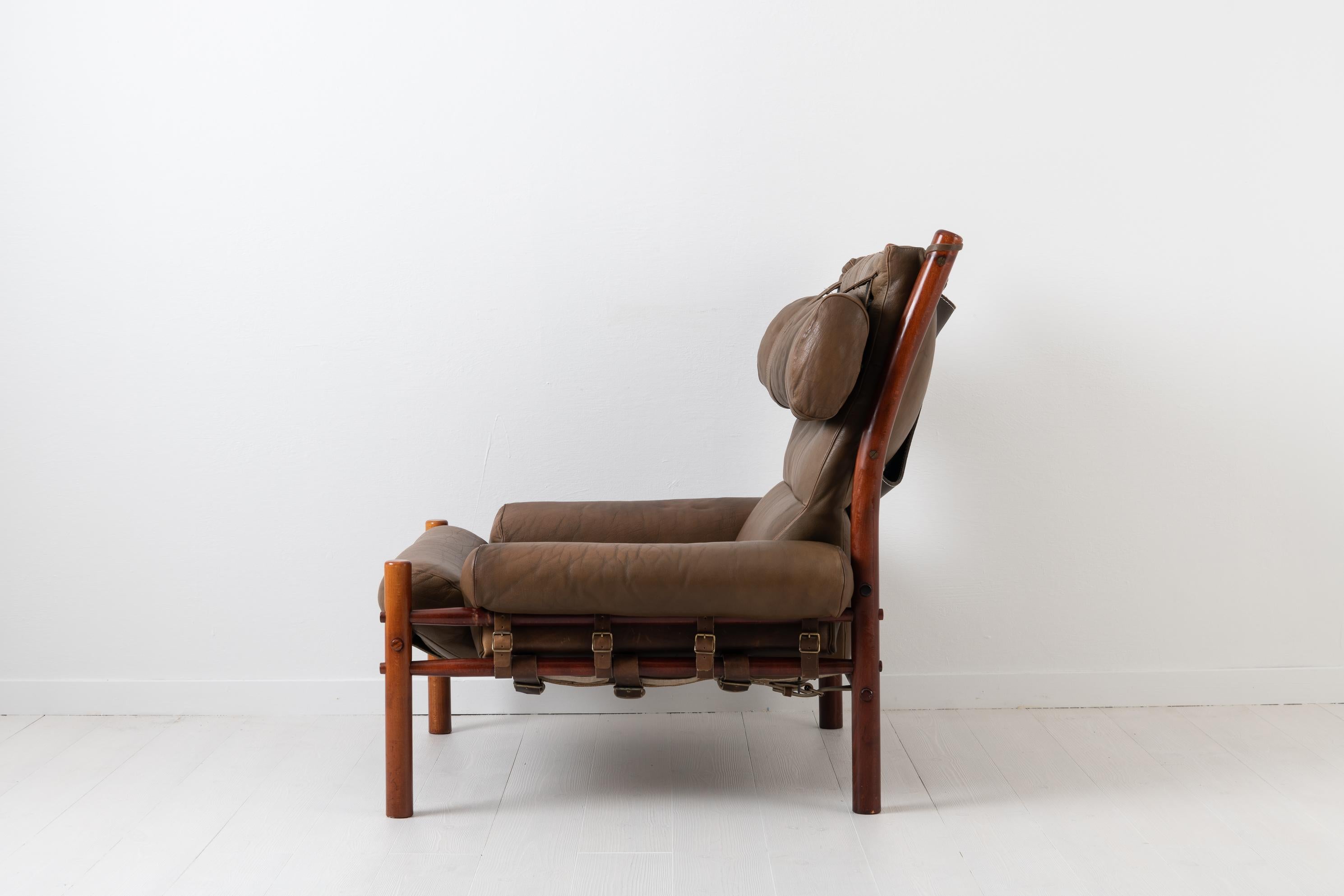 Hand-Crafted Scandinavian Modern Inca Lounge Chair by Arne Norell
