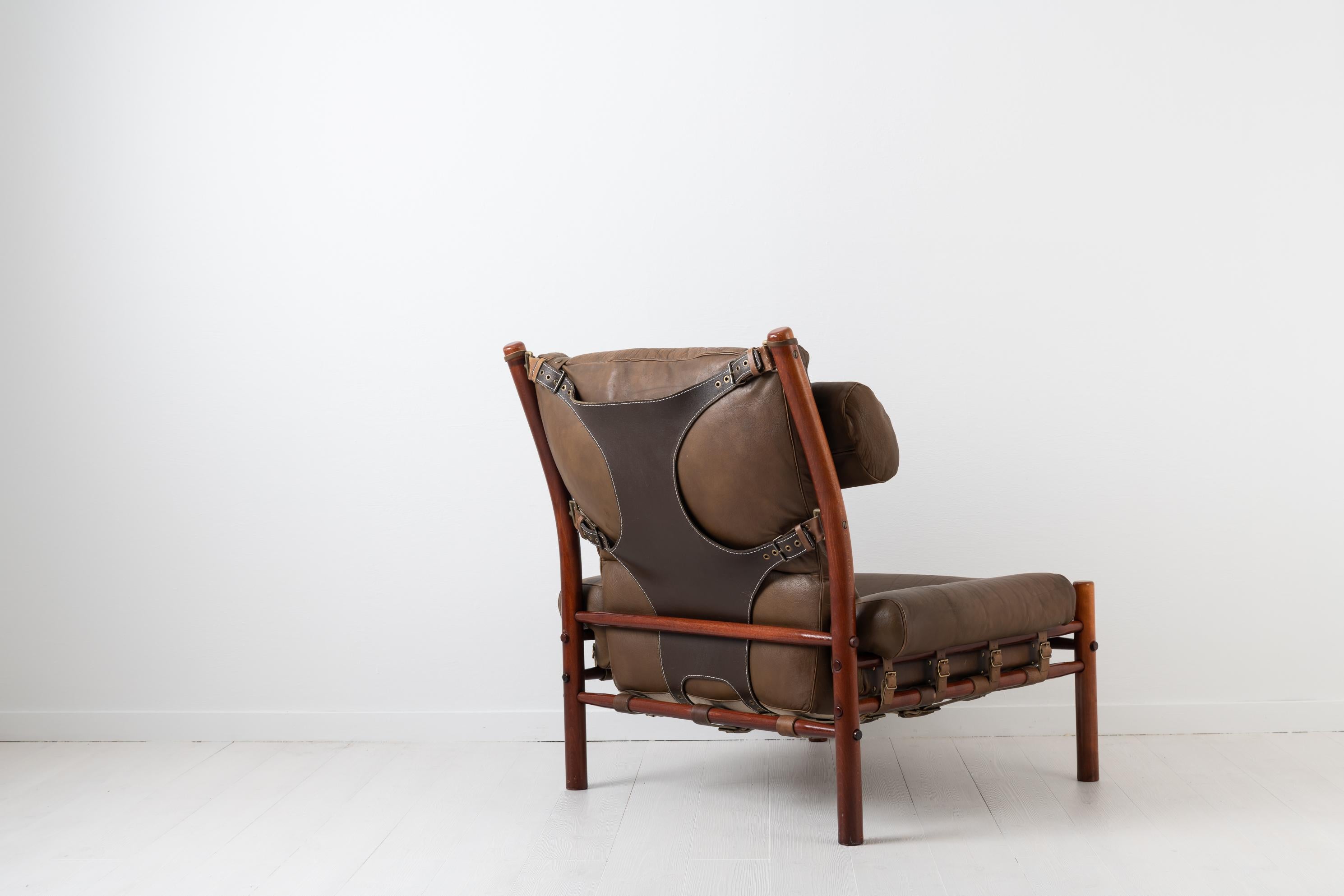 Scandinavian Modern Inca Lounge Chair by Arne Norell In Good Condition In Kramfors, SE