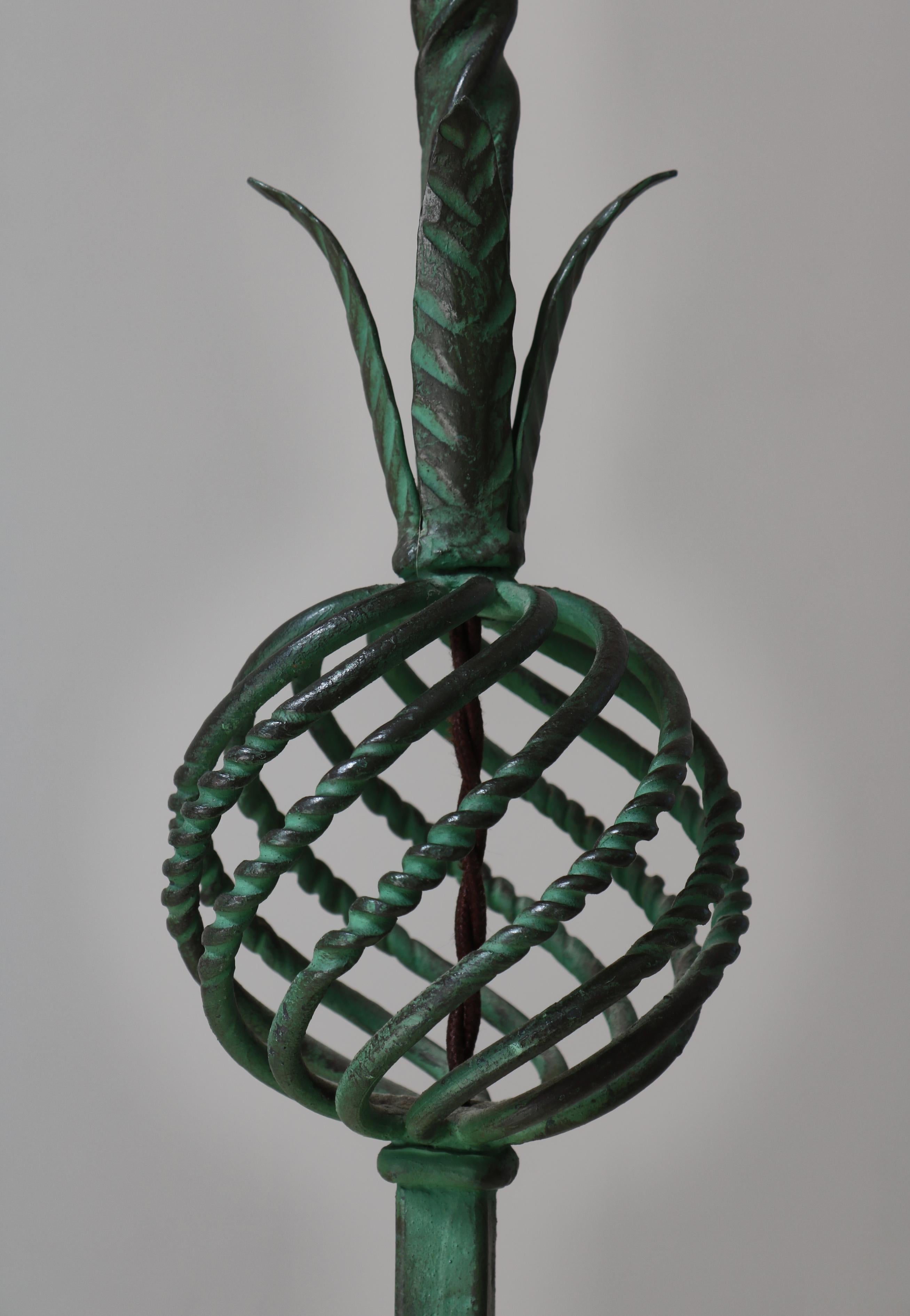 Lampadaire scandinave vert Taidetakomo Hakkarainen, Finlande, années 1930 en vente 3