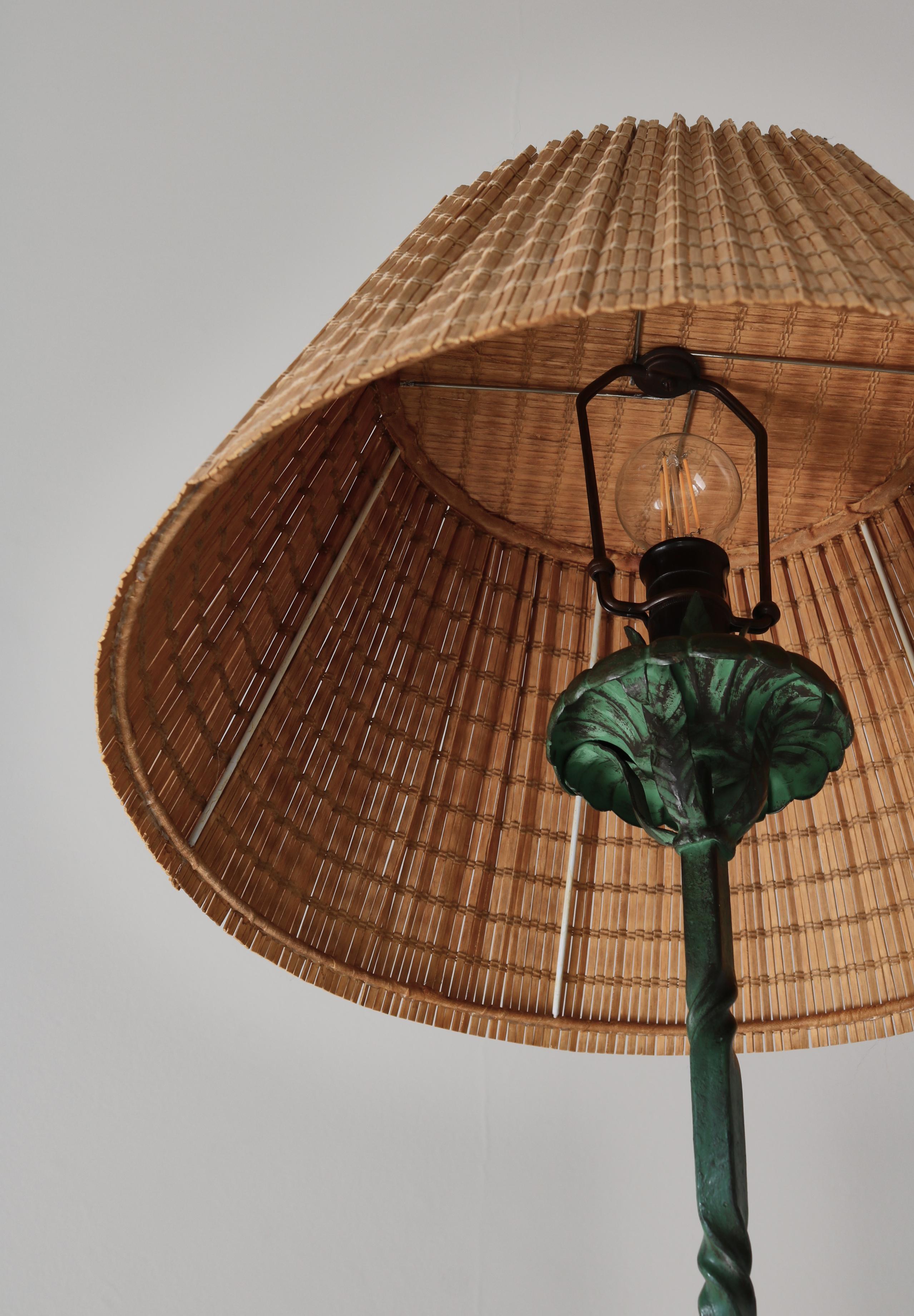 Lampadaire scandinave vert Taidetakomo Hakkarainen, Finlande, années 1930 en vente 4