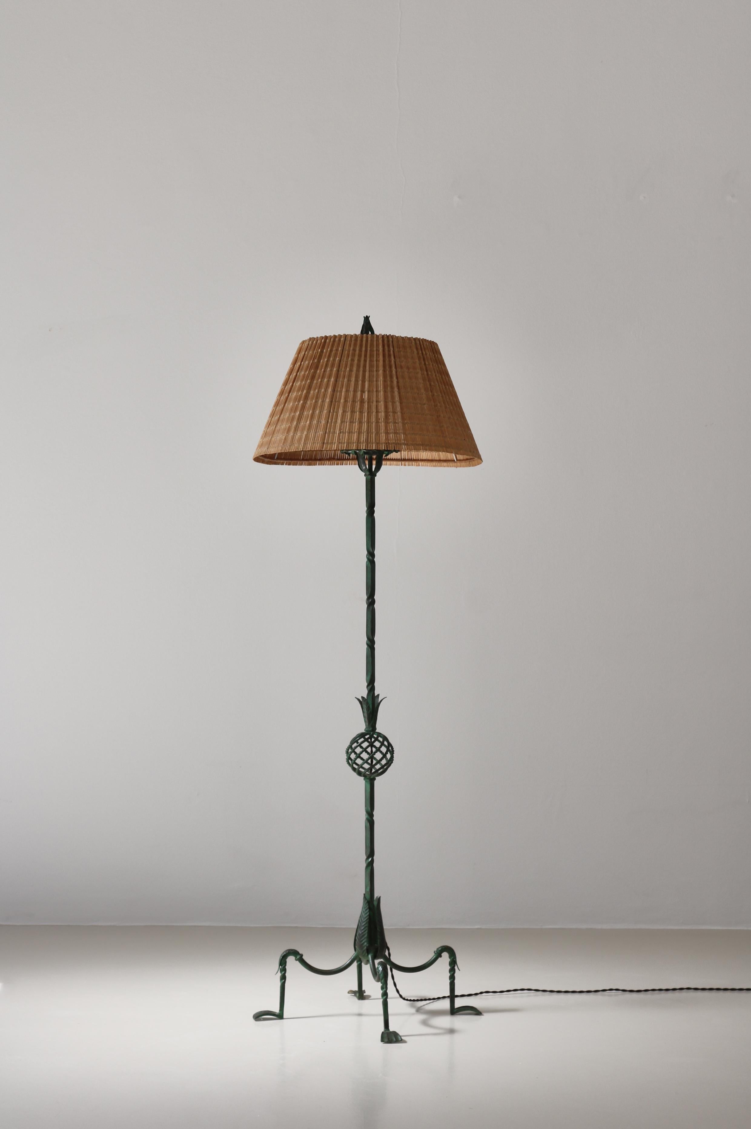Finlandais Lampadaire scandinave vert Taidetakomo Hakkarainen, Finlande, années 1930 en vente