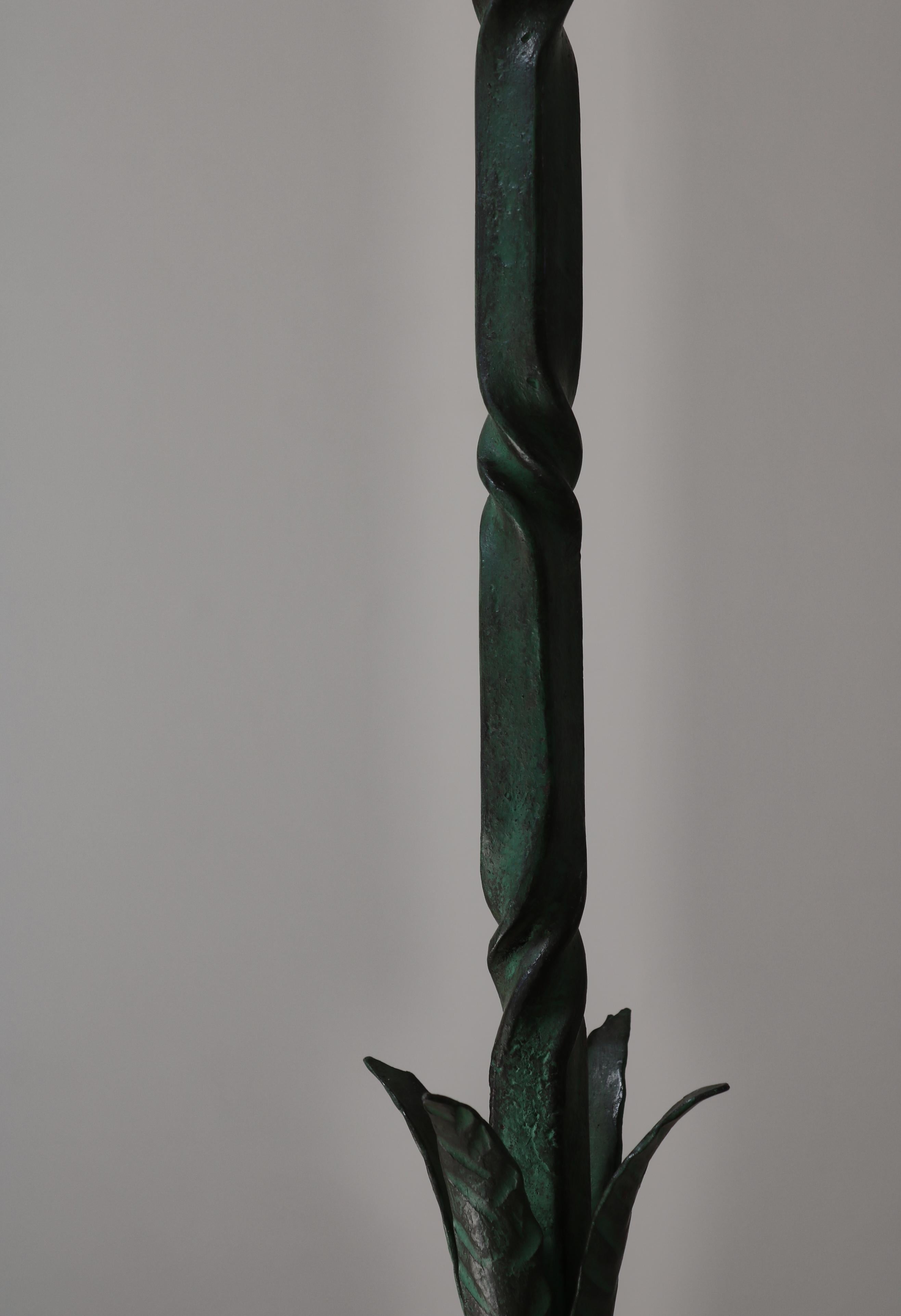 Lampadaire scandinave vert Taidetakomo Hakkarainen, Finlande, années 1930 en vente 1