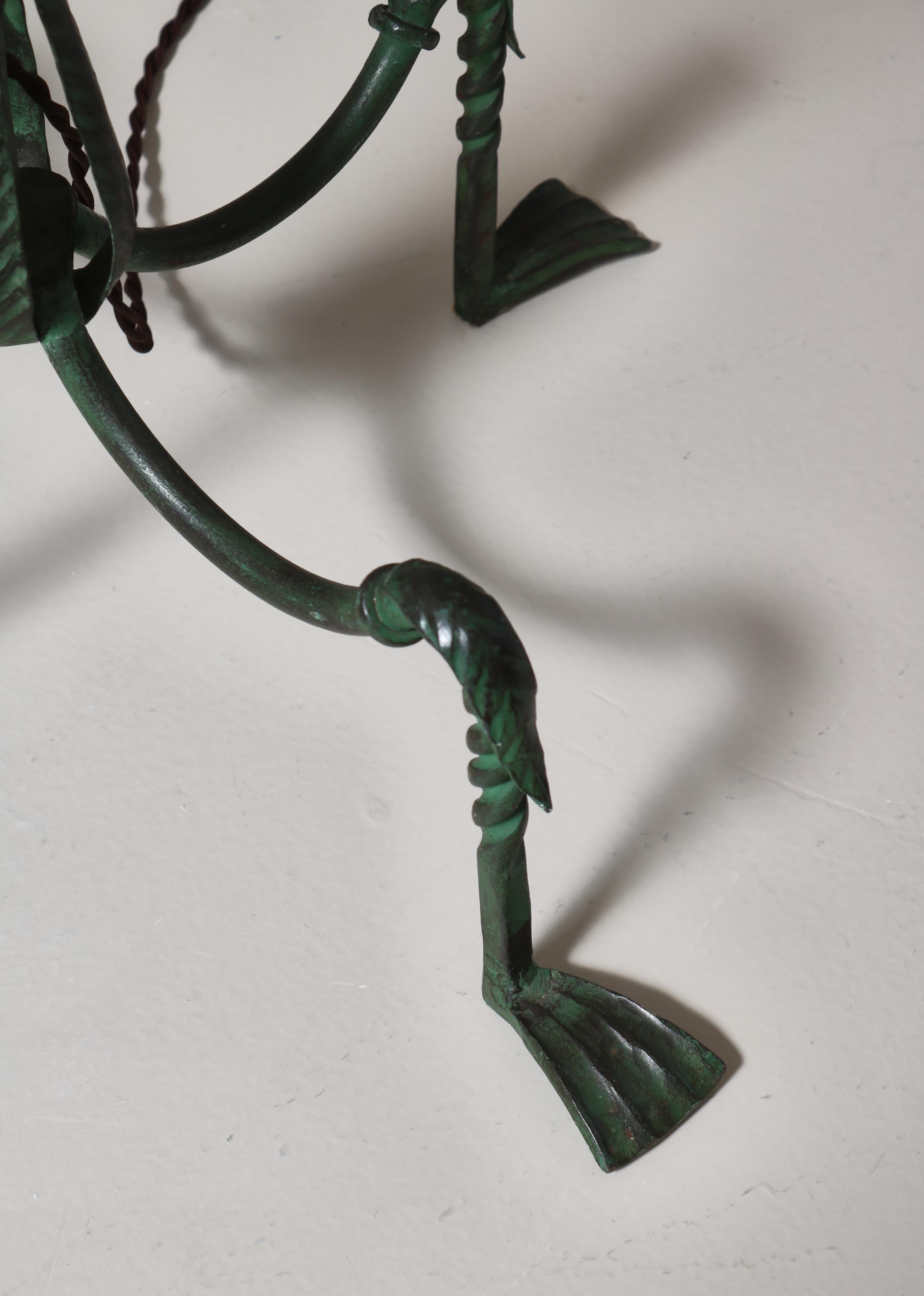Lampadaire scandinave vert Taidetakomo Hakkarainen, Finlande, années 1930 en vente 2