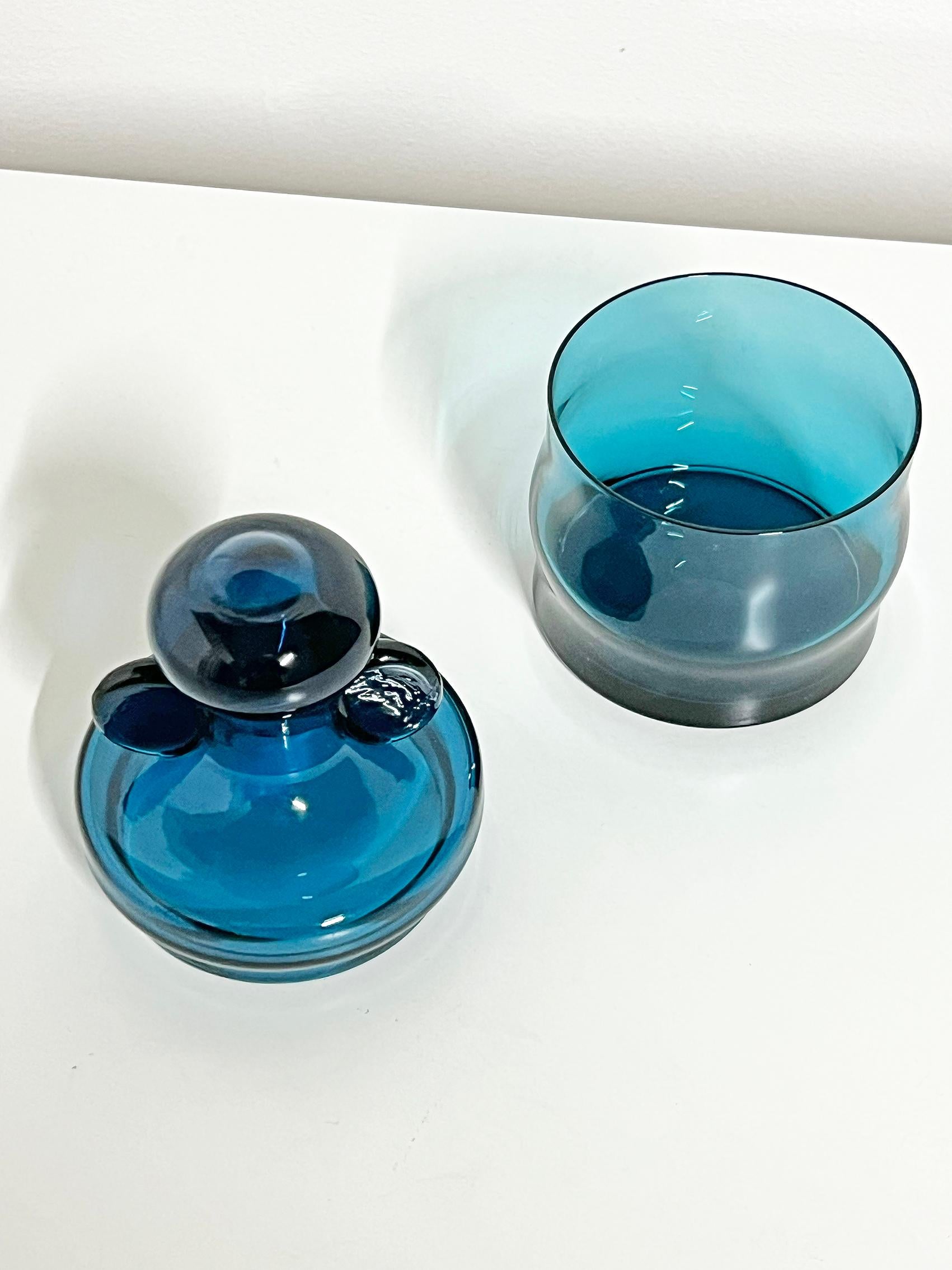 Scandinavian Modern Jar in Glass By Bertil Vallien For Boda/Åfors 1960s 1