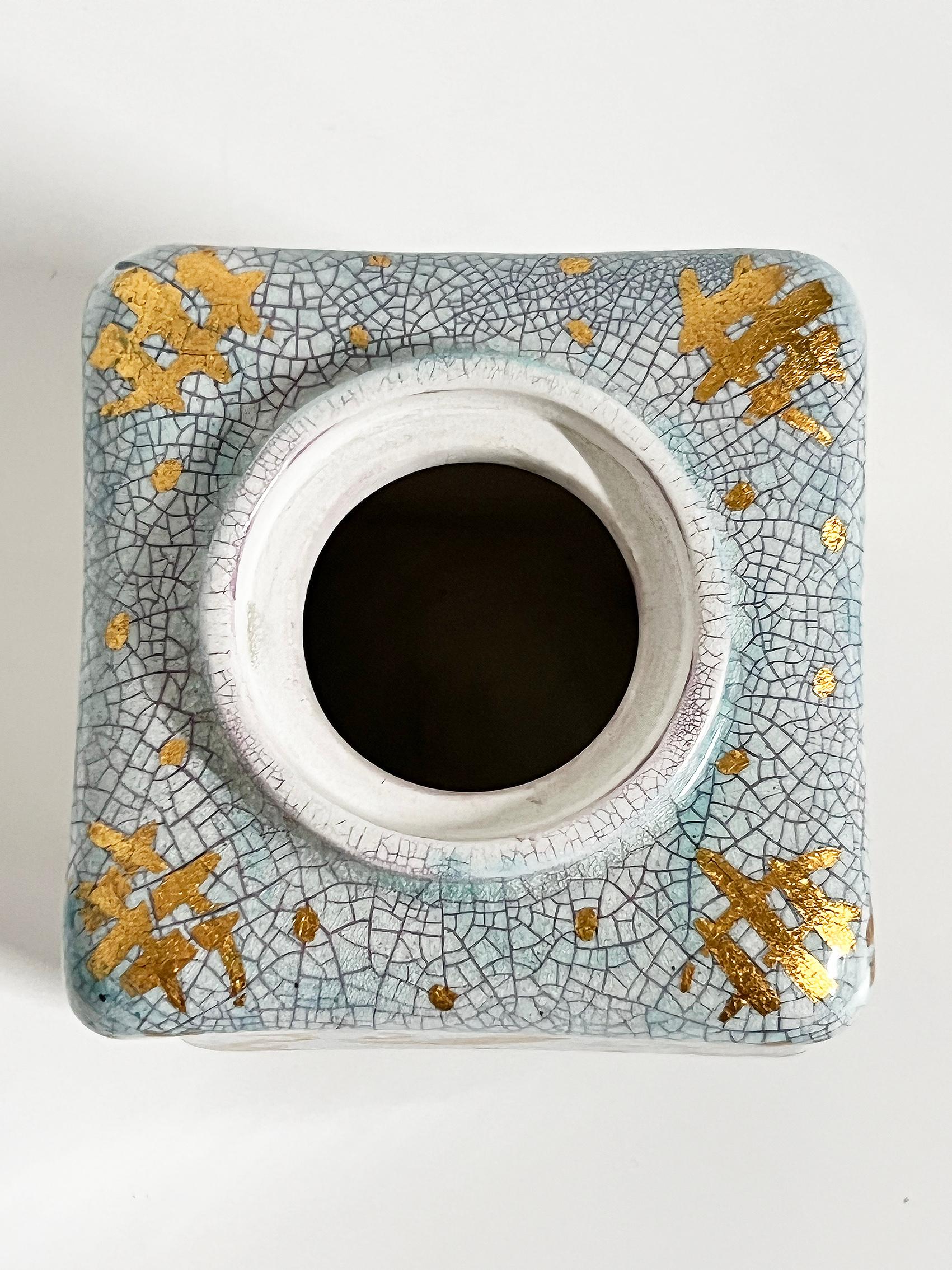 Vaso in ceramica smaltata The Modern Scandinavian, Wilhelm Kåge, Gustavsberg -1925 in vendita 3