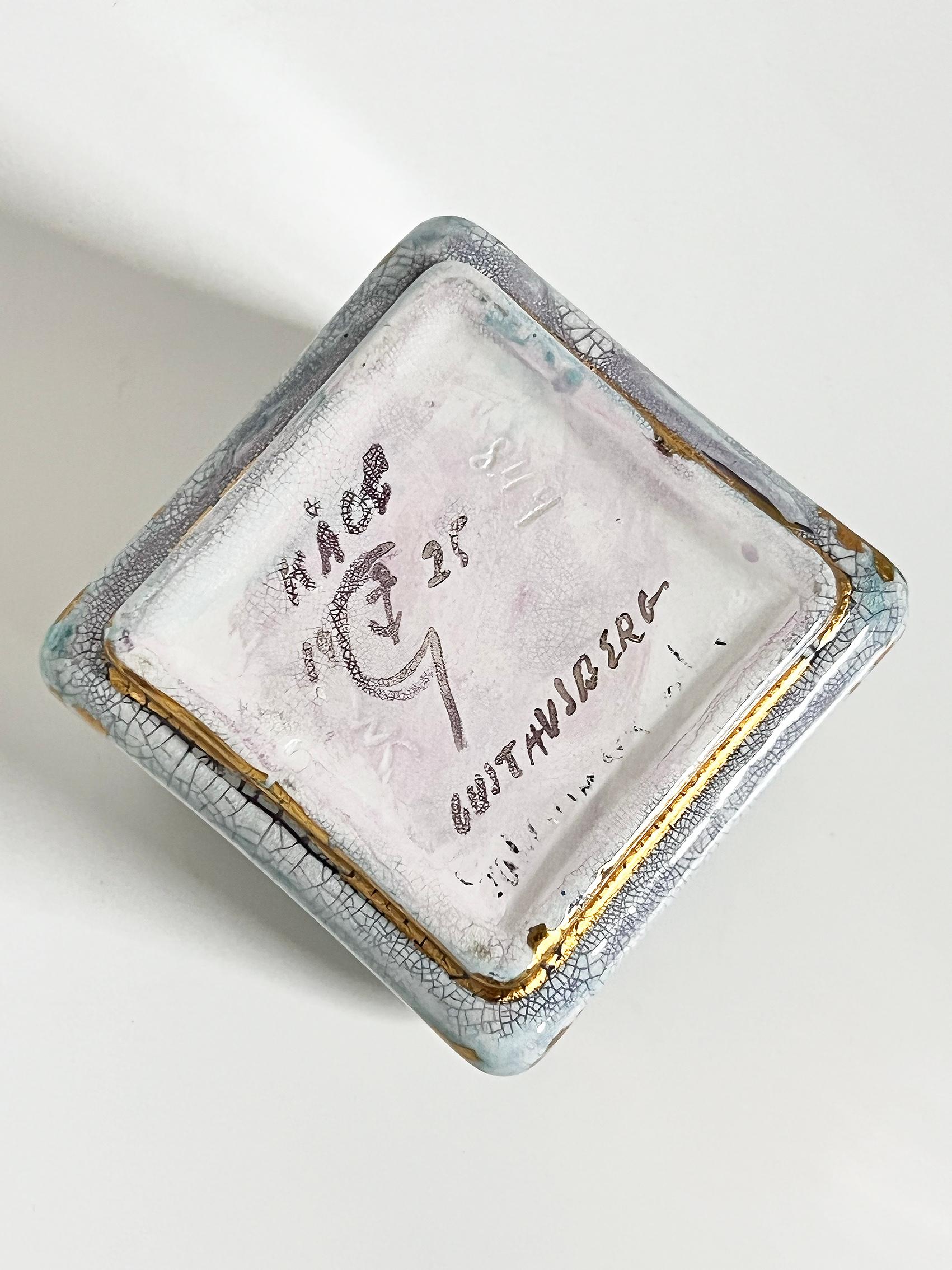 Vaso in ceramica smaltata The Modern Scandinavian, Wilhelm Kåge, Gustavsberg -1925 in vendita 4
