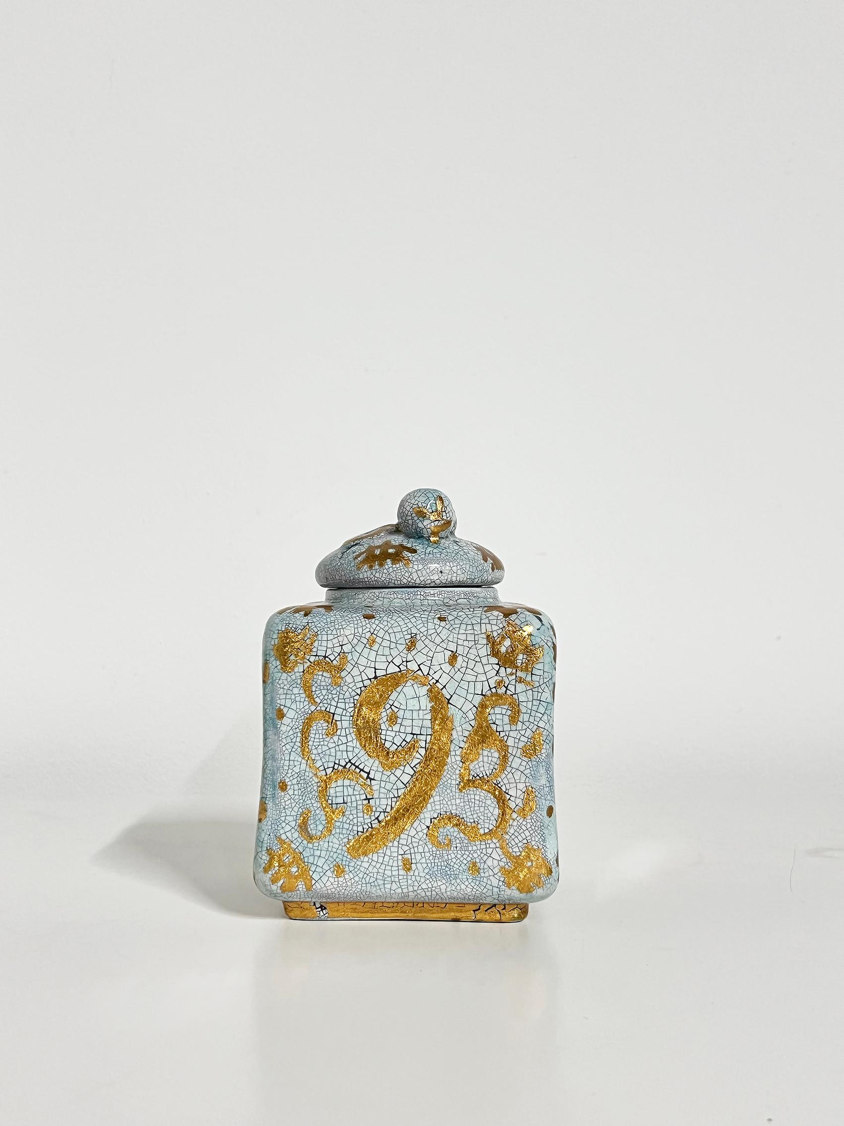 Scandinavo moderno Vaso in ceramica smaltata The Modern Scandinavian, Wilhelm Kåge, Gustavsberg -1925 in vendita