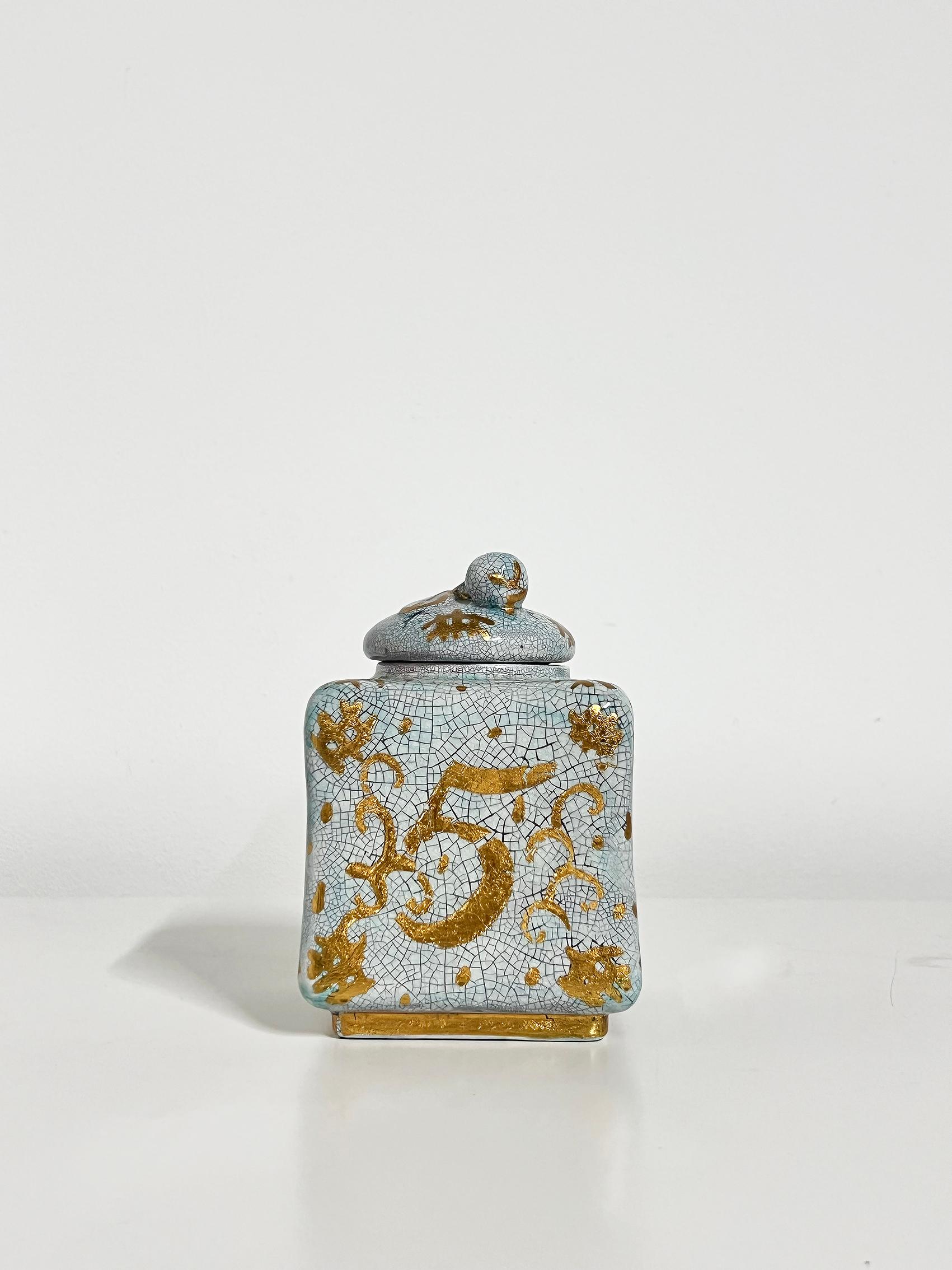 Smaltato Vaso in ceramica smaltata The Modern Scandinavian, Wilhelm Kåge, Gustavsberg -1925 in vendita