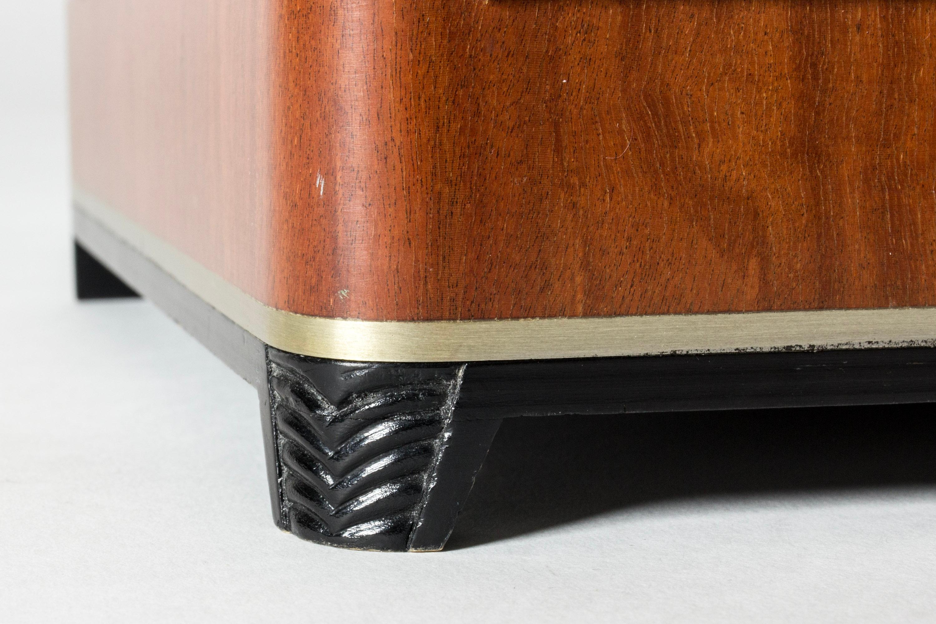 Mid-20th Century Scandinavian Modern Jewelry Box with Inlays from Mjölby Intarsia, Sweden, 1940s