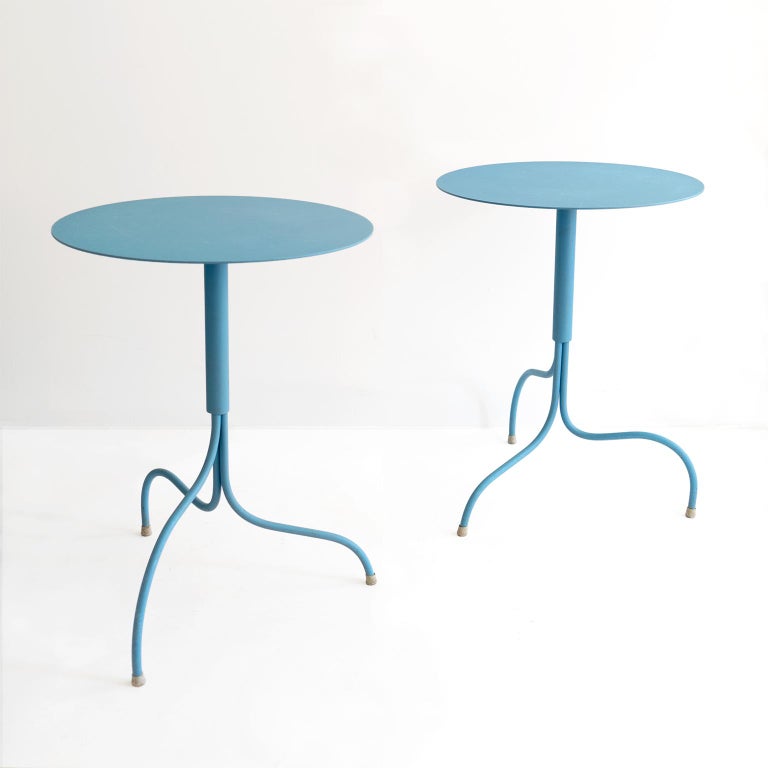 Scandinavian Modern Jonas Bohlin "Liv" Tables PowderCoated in Blue by