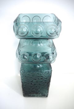 Scandinavian Modern Kehra Glass Vase by Tamara Aladin Riihimaki 'Finland 1950s'