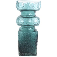 Scandinavian Modern Kehra Glass Vase by Tamara Aladin Riihimaki 'Finland 1950s'