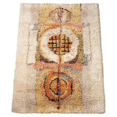 Scandinavian Modern "Kehrä" Rya Wool Rug, Designed by Leena-Kaisa Halme, Finland