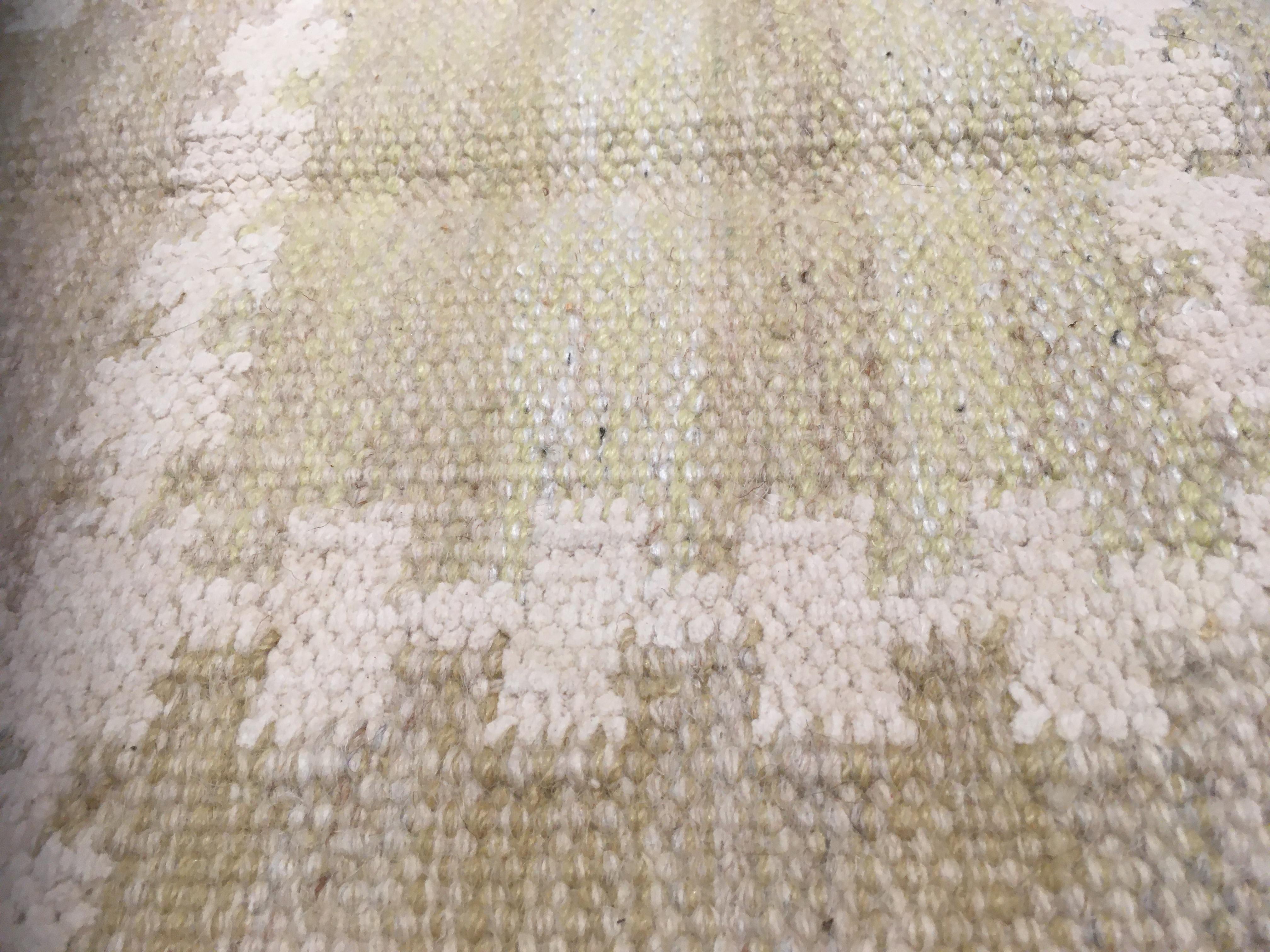 Hand-Woven Scandinavian Modern Kilim Carpet For Sale