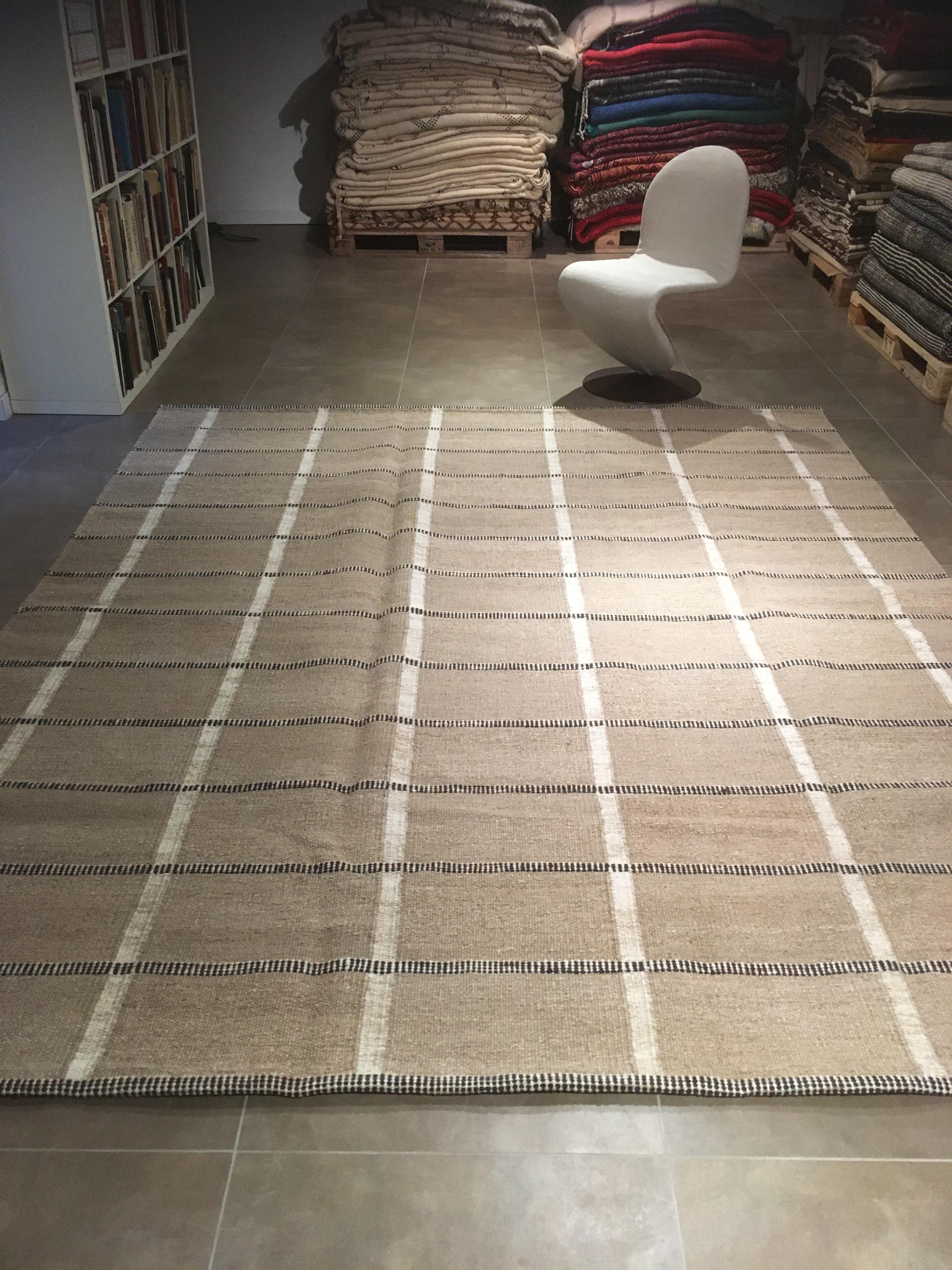 Contemporary Scandinavian Modern Kilim Carpet