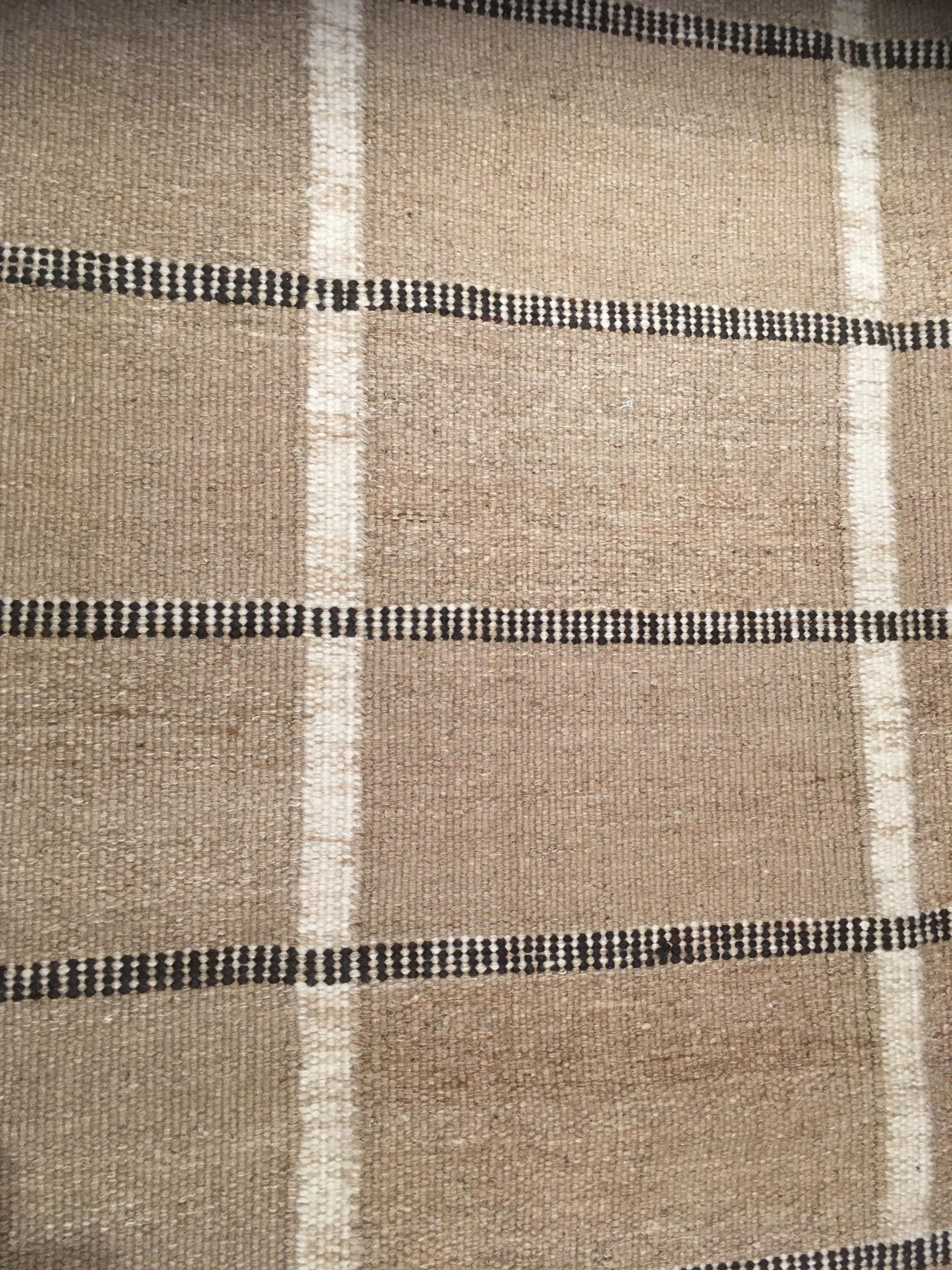Wool Scandinavian Modern Kilim Carpet