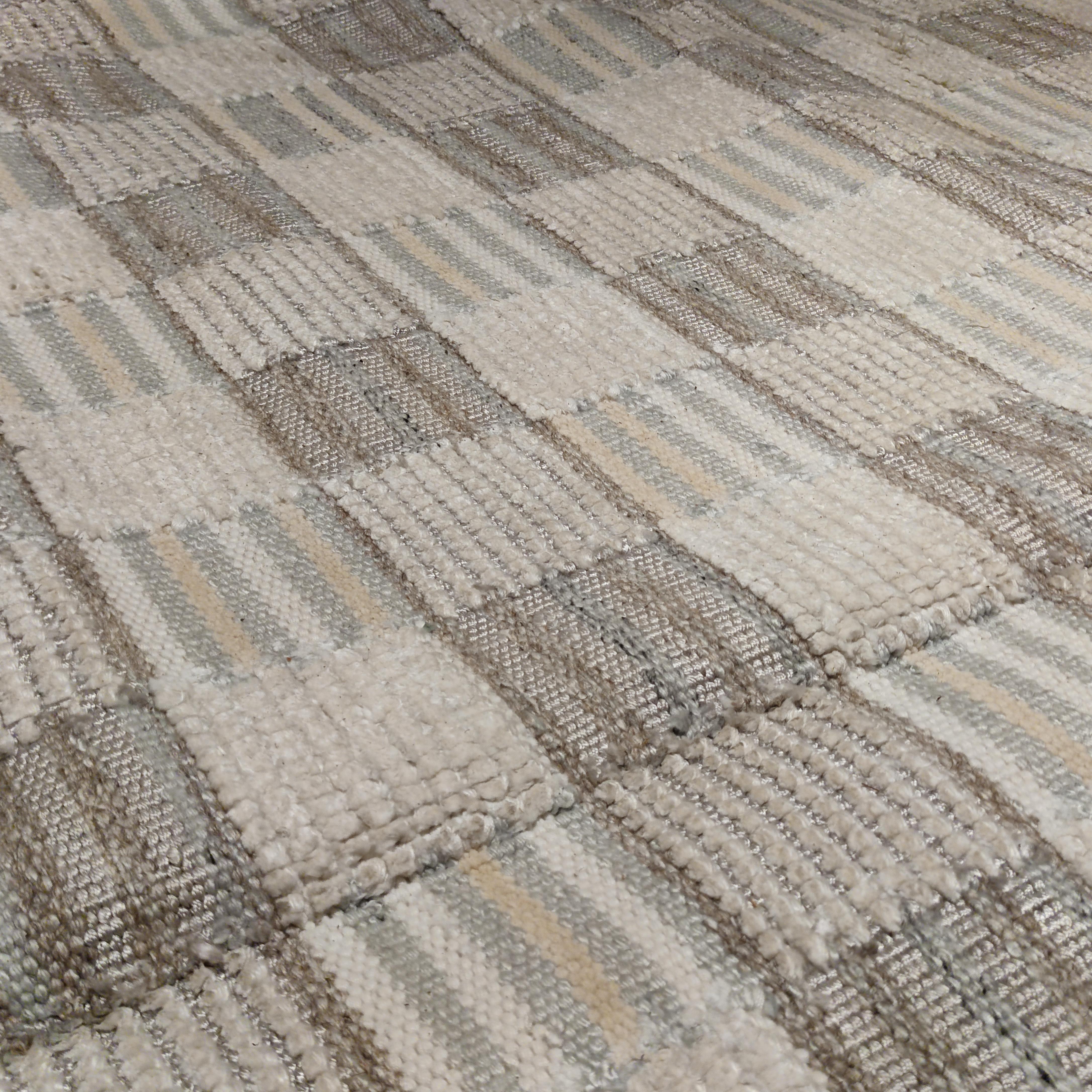 Inspired by Mid-Century Modern Swedish carpets, this kilim is part of our contemporary collection of textured flat weaves where the material is employed in such a way as to create a sturdy rug that can be beautifully juxtaposed in today's interiors.