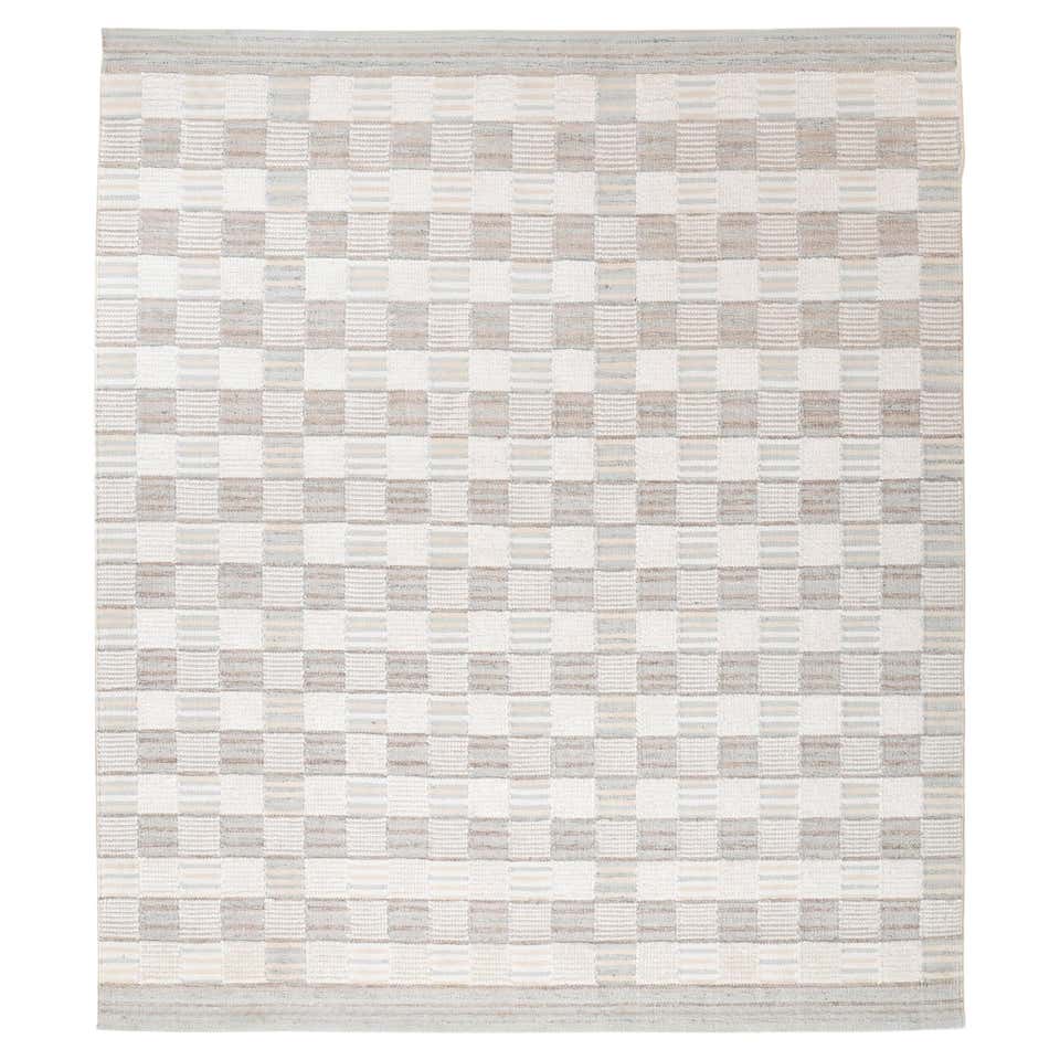 Scandinavia Rug Rug and Kilim’s Scandinavian Style Rug in Beige, Taupe and White ...