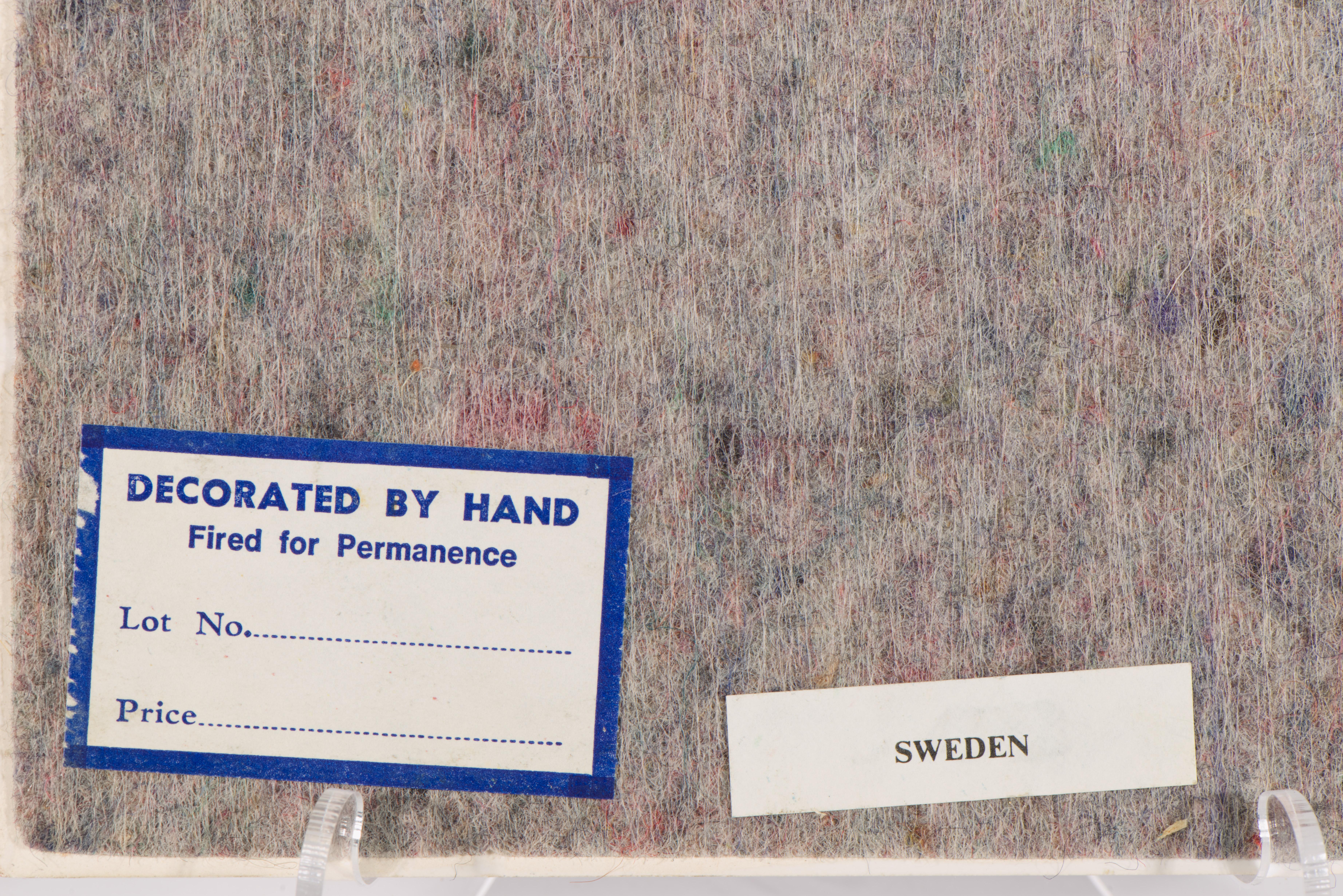 Céramique Plaque murale en tuiles The Modern Scandinavian Kitten, Suède, années 1960-1970 en vente