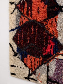 Scandinavian Modern "Kuunkivet" Rya Wool Rug, Designed by Tuula Saarenpää
