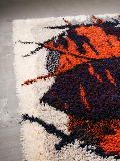 Scandinavian Modern "Kuunkivet" Rya Wool Rug, Designed by Tuula Saarenpää