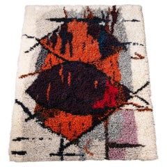 Scandinavian Modern "Kuunkivet" Rya Wool Rug, Designed by Tuula Saarenpää