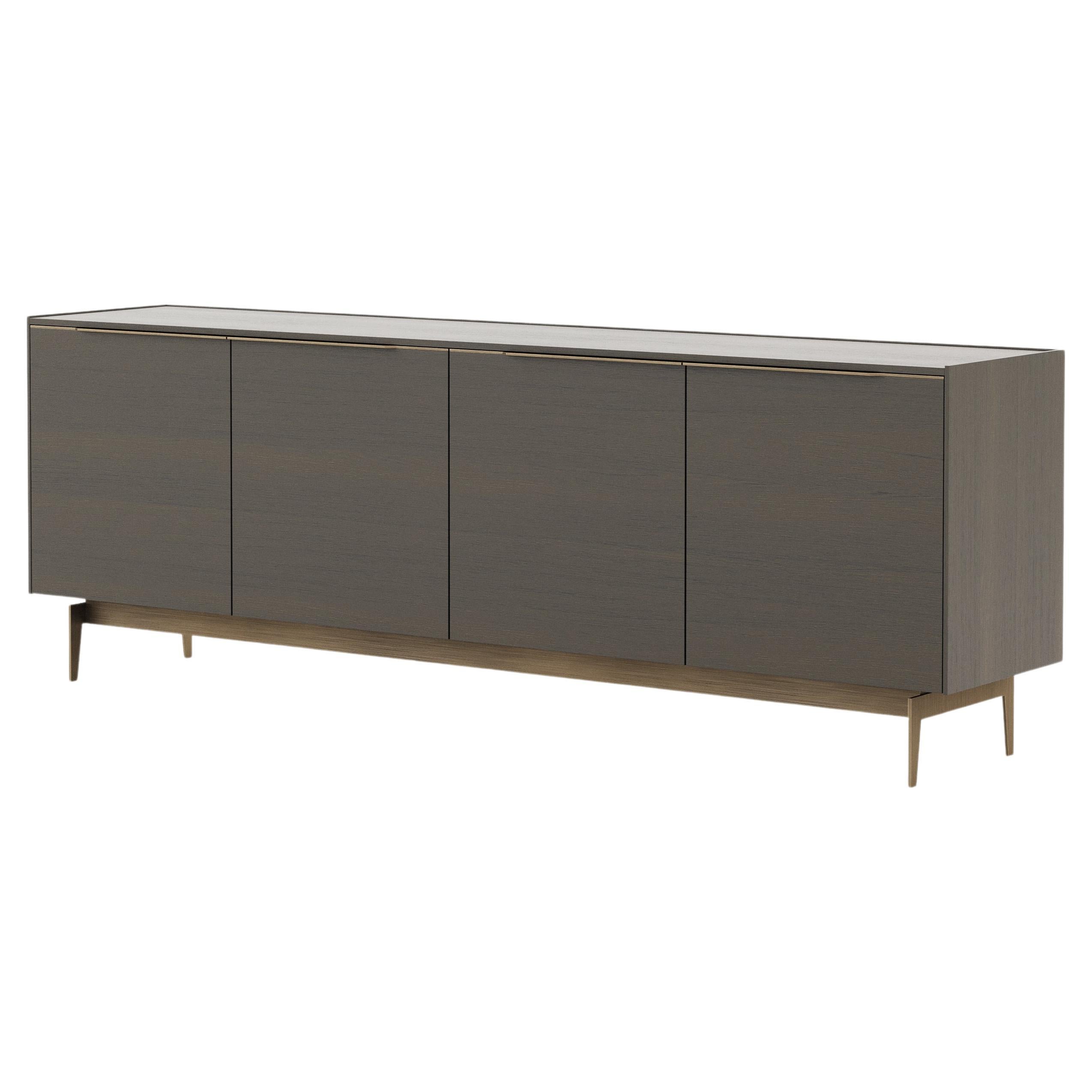 Scandinavian Modern Landform Sideboard Made with Oak and Iron by Stylish Club For Sale