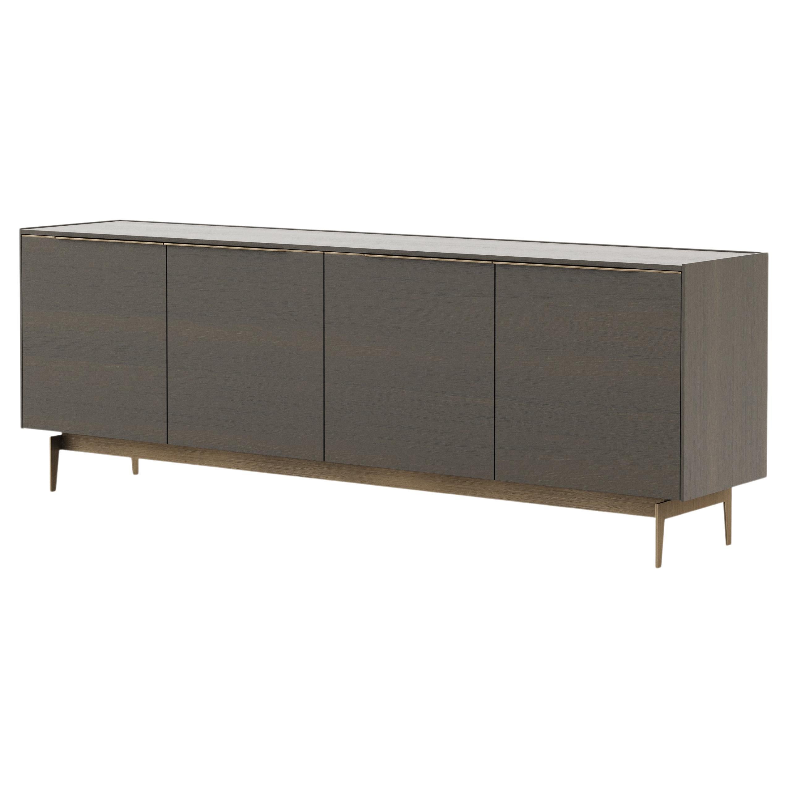 Aparador moderno escandinavo Landform de roble y hierro by Stylish Club