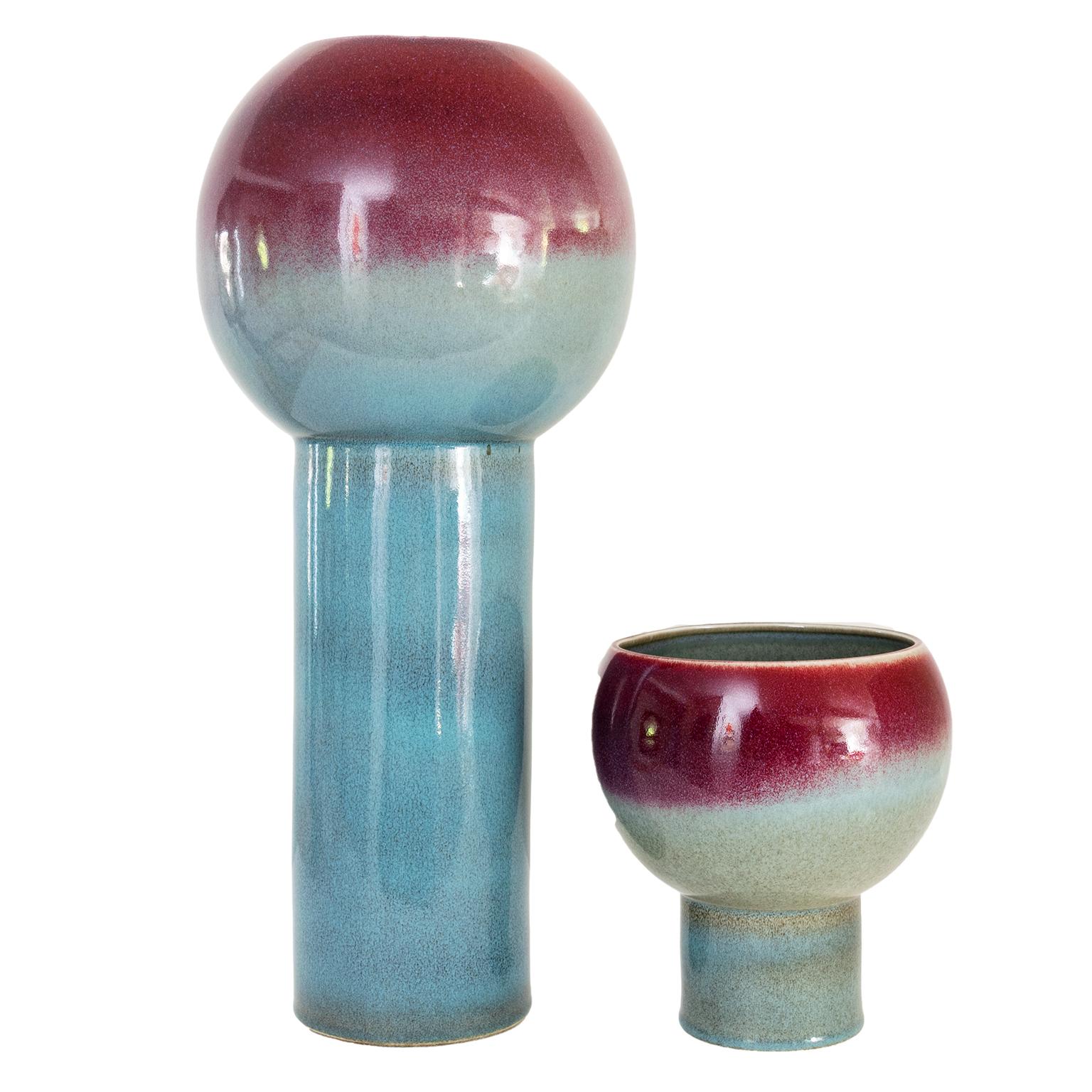 Scandinavian Modern Large Ceramic Vase "Pop" Vases from Rörstrand, Sweden