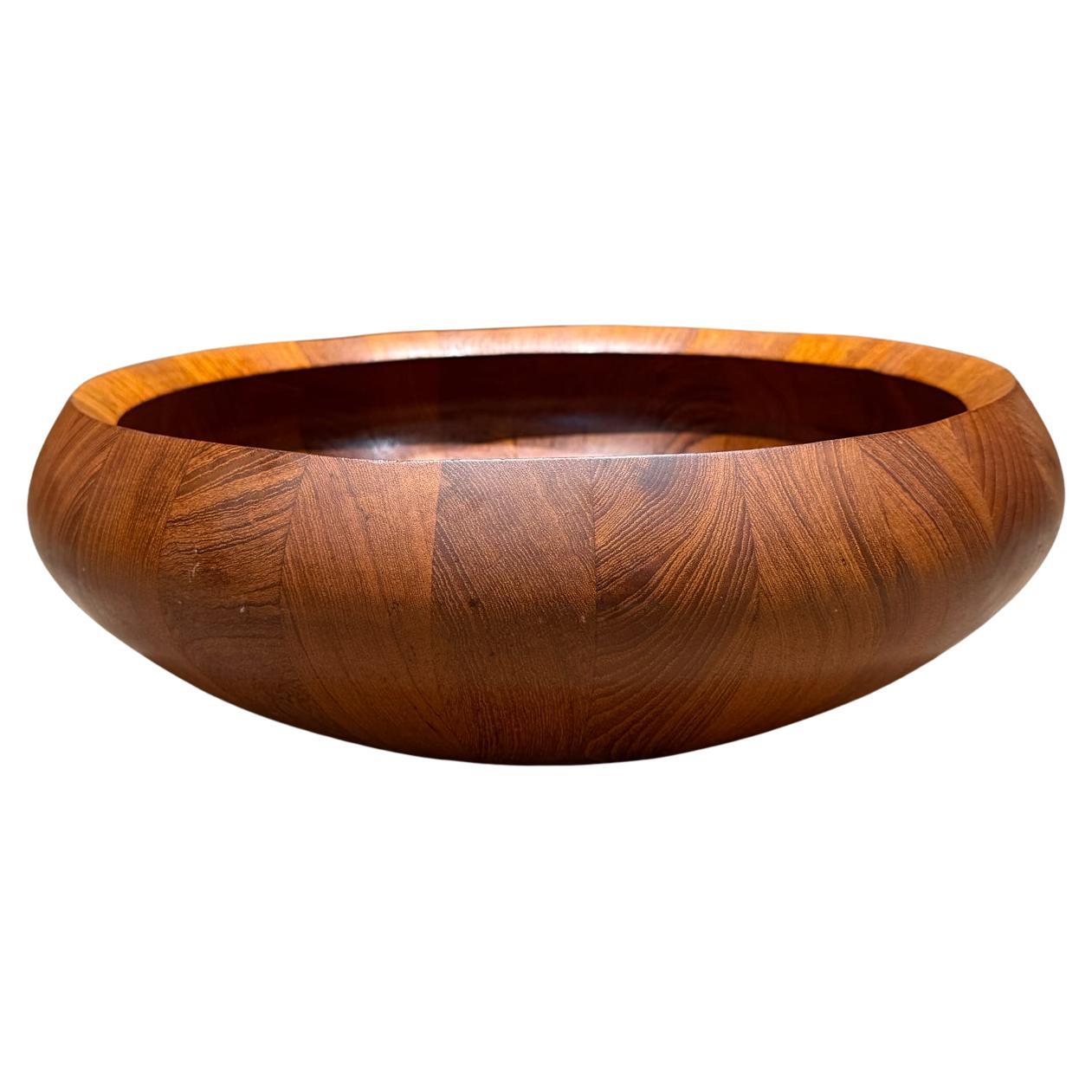 Scandinavian Modern Large Dansk Staved Teak Bowl Jens Quistgaard For Sale