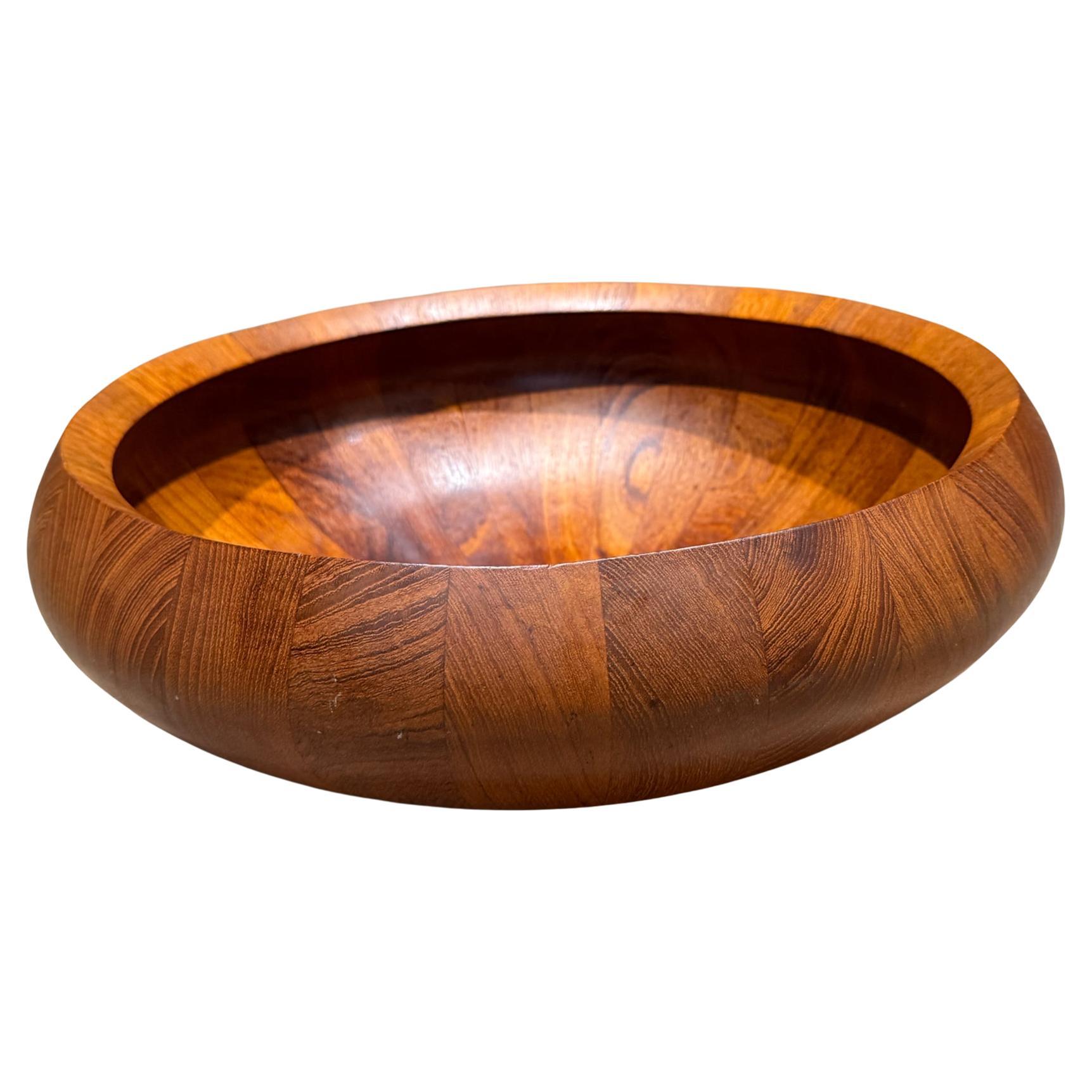 Scandinavian Modern Large Dansk Staved Teak Salad Bowl Jens Quistgaard For Sale