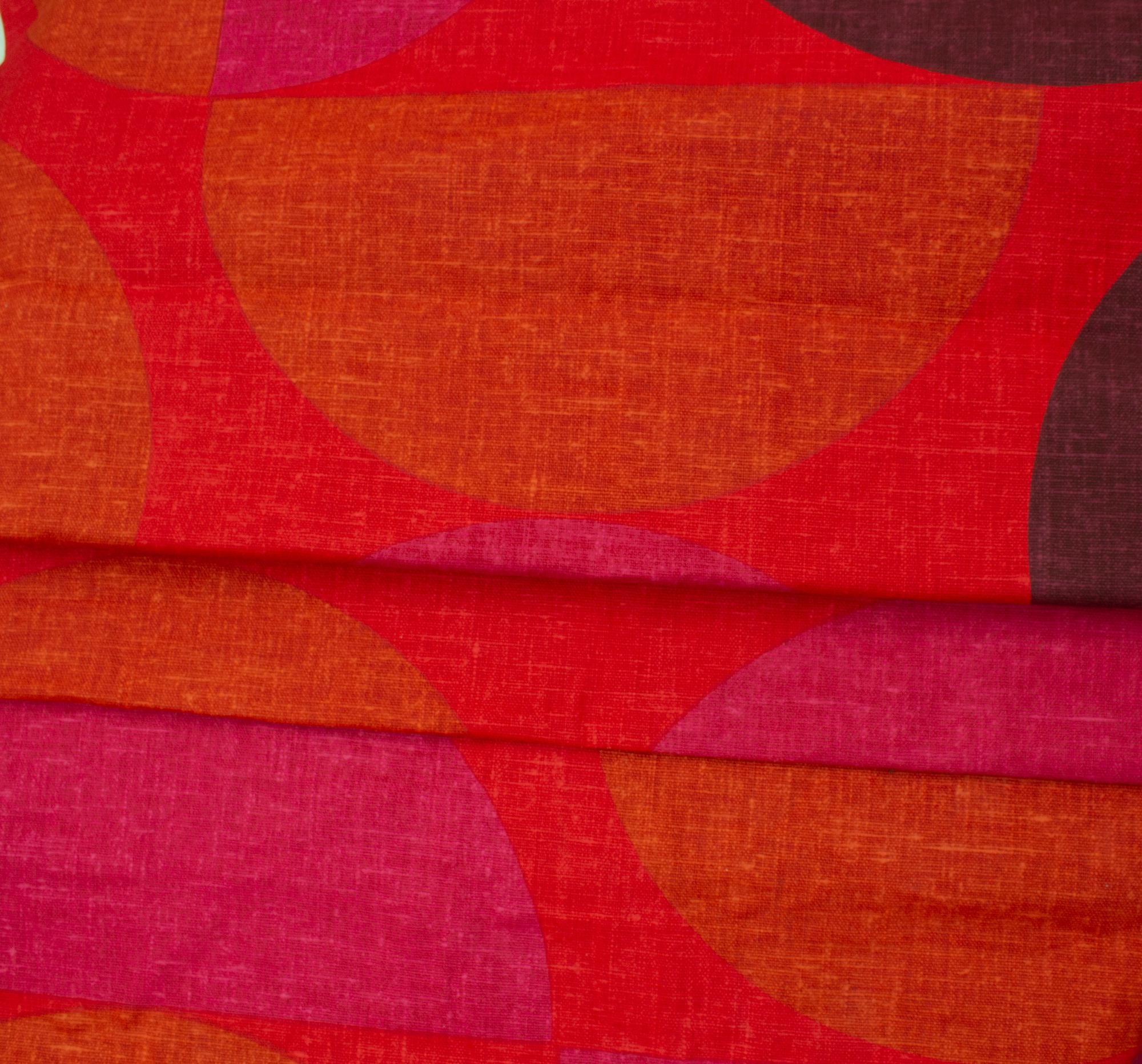 Linen Scandinavian Modern Large Signed Fabric 
