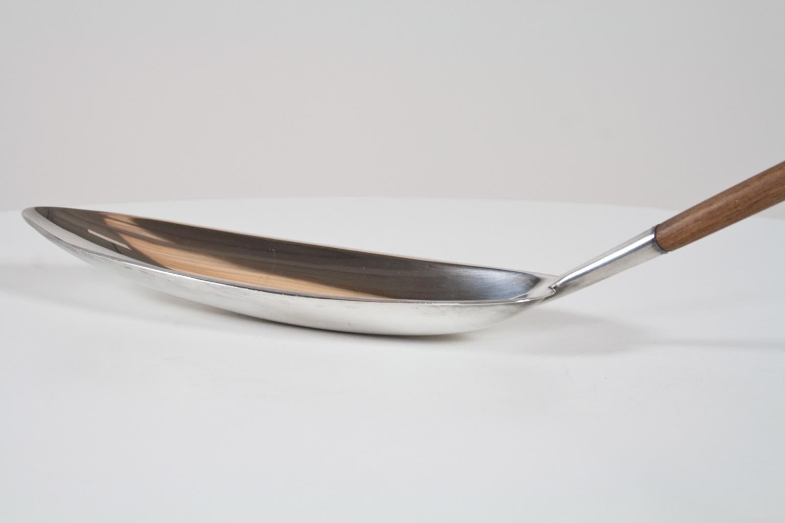 Mid-20th Century Scandinavian Modern Large Silver Leaf Bowl or object by Tapio Wirkkala, 1962 For Sale