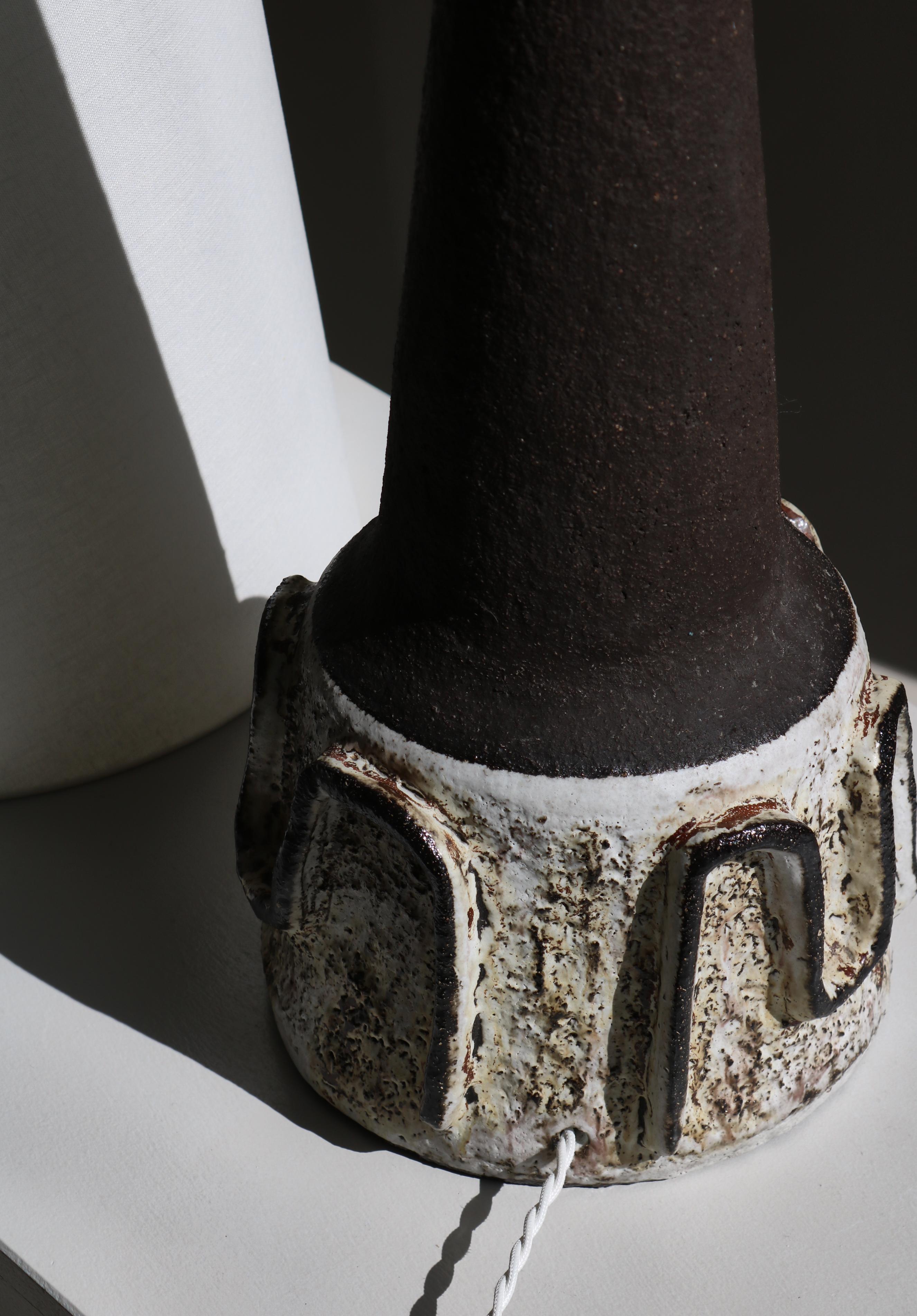 Scandinavian Modern Large Stoneware Table Lamp by Henri Keramik, Denmark, 1960s For Sale 5