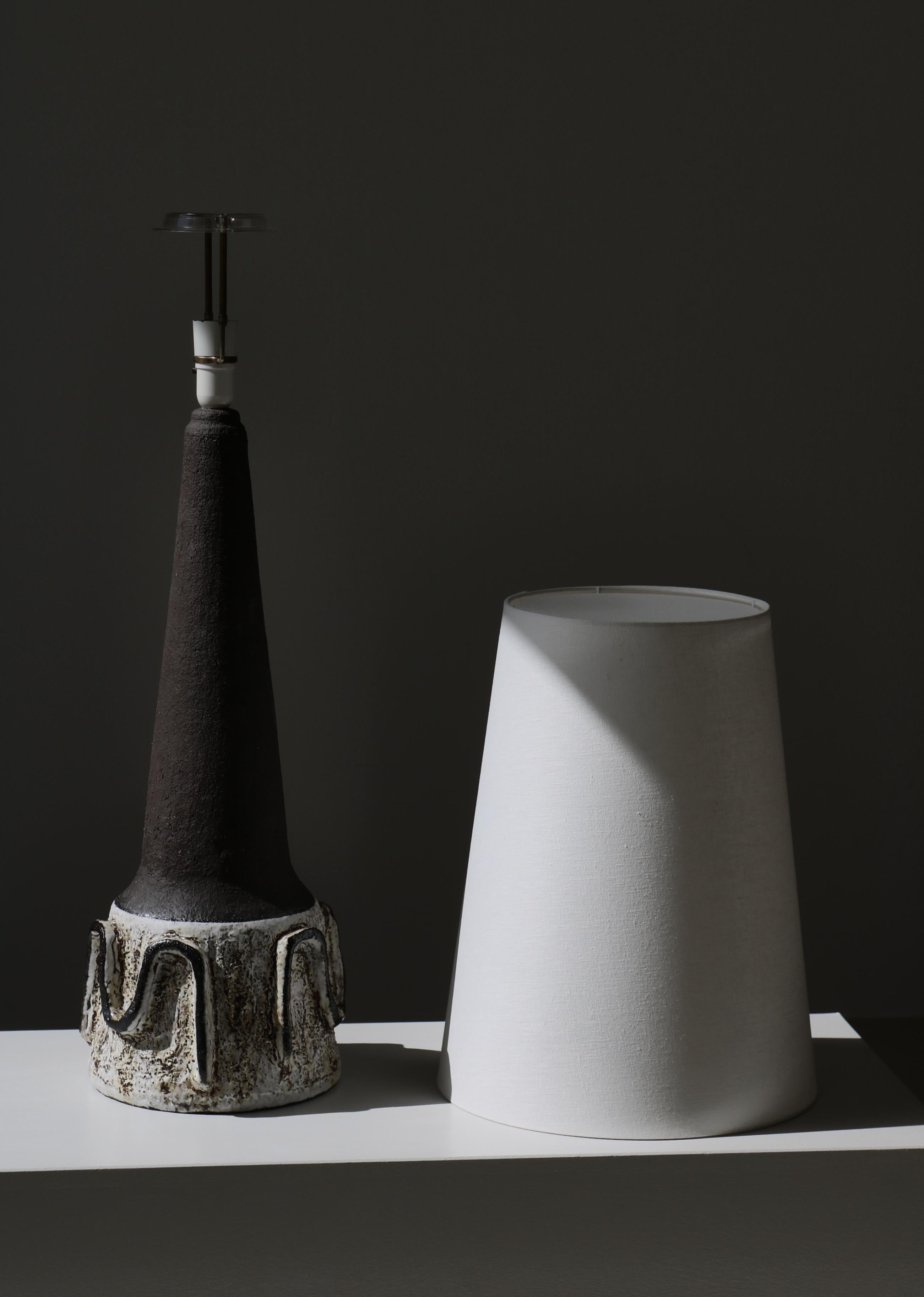 Scandinavian Modern Large Stoneware Table Lamp by Henri Keramik, Denmark, 1960s For Sale 8