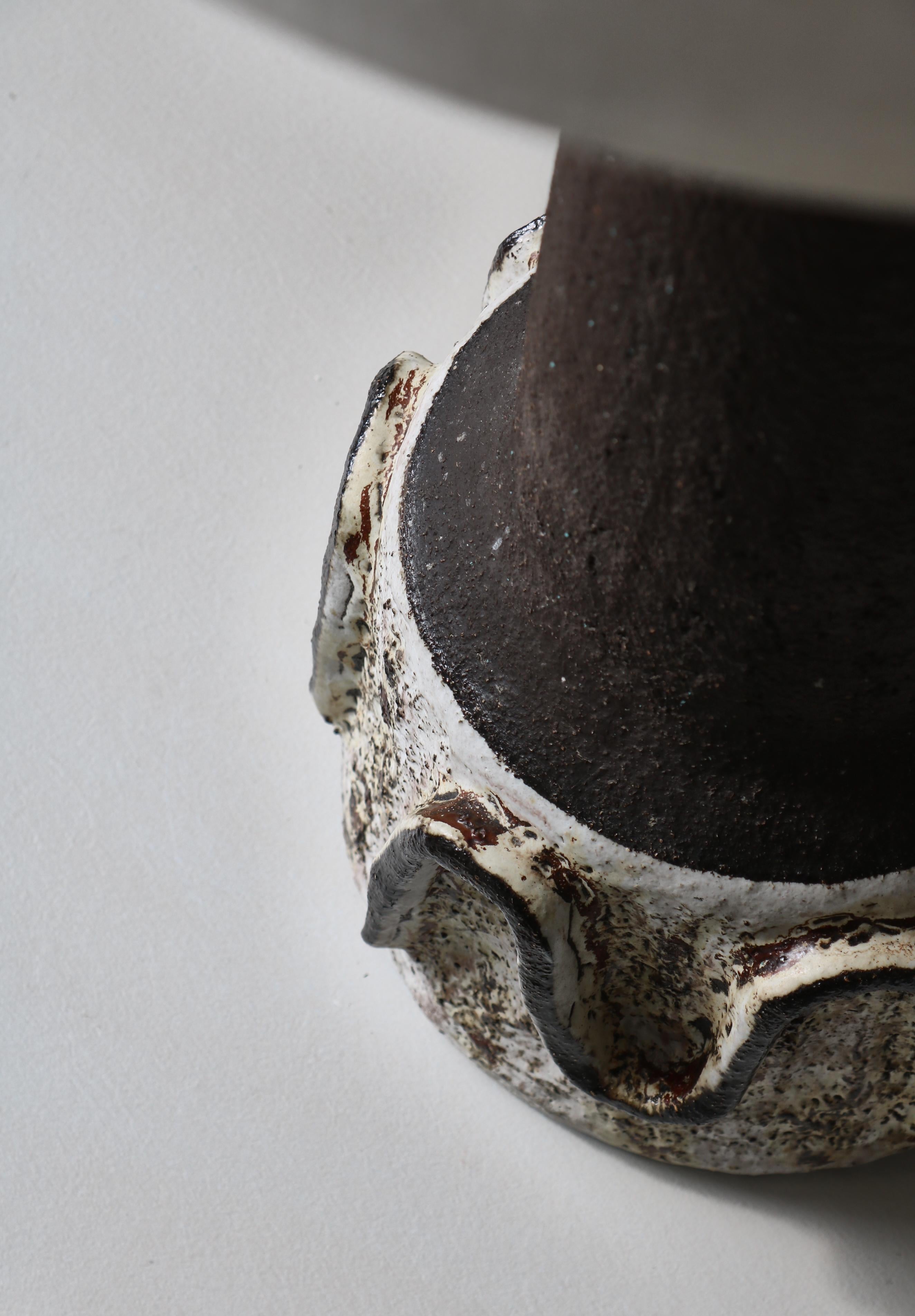 Scandinavian Modern Large Stoneware Table Lamp by Henri Keramik, Denmark, 1960s For Sale 4