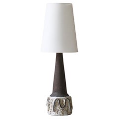 Große skandinavische moderne Steingut-Tischlampe von Henri Keramik, Dänemark, 1960er Jahre