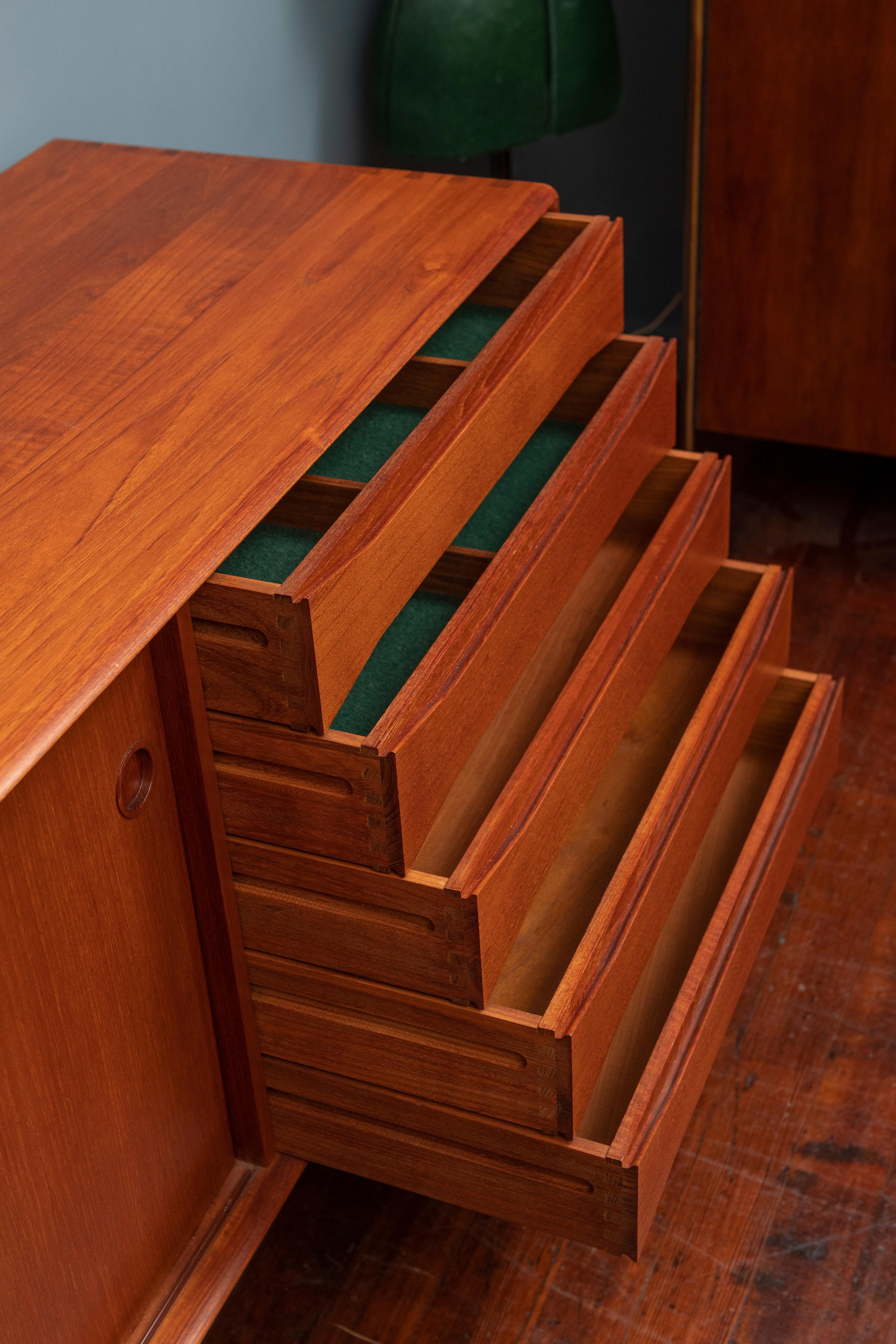 Danish Scandinavian Modern Large Teak Credenza
