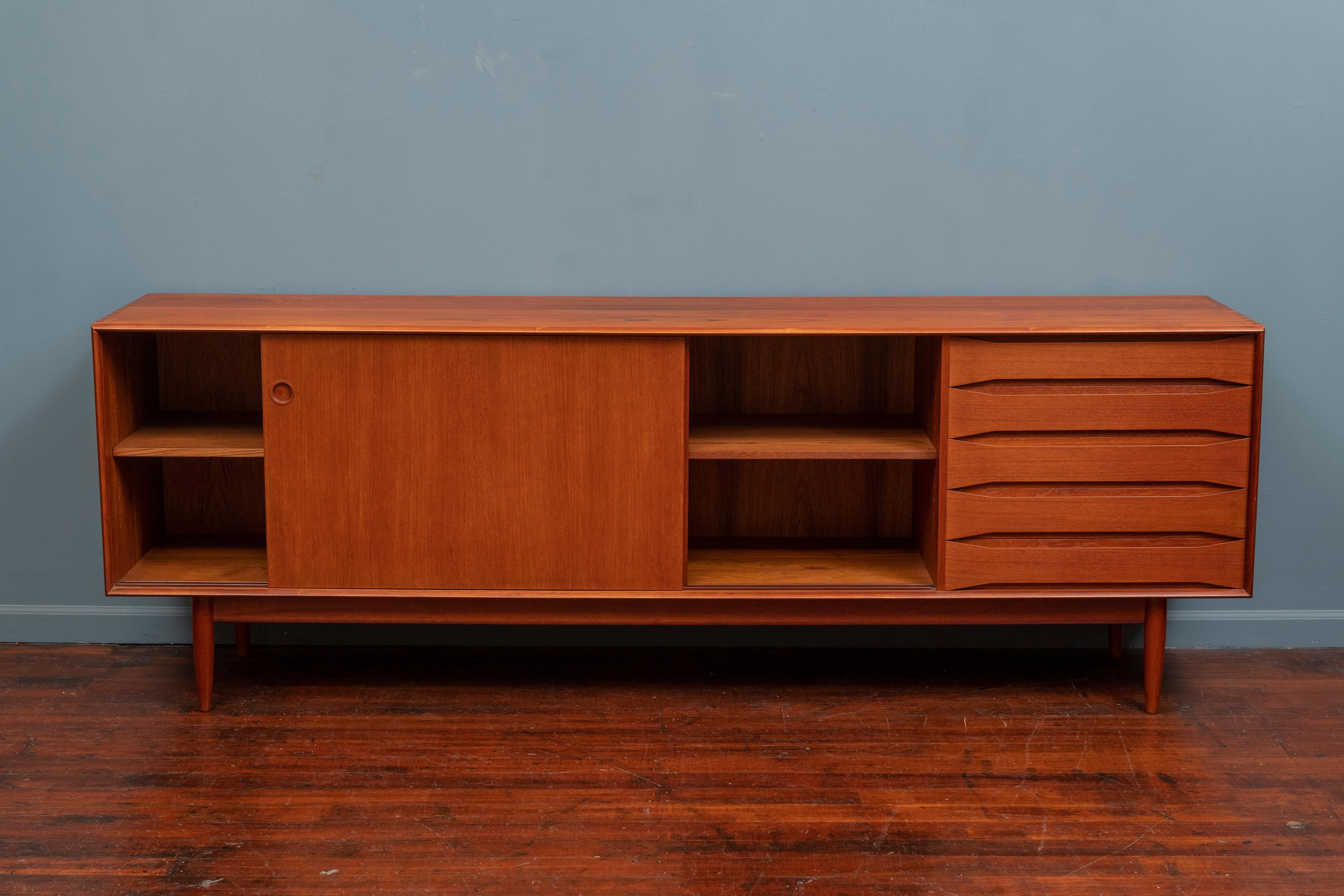 Mid-20th Century Scandinavian Modern Large Teak Credenza