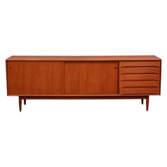 Scandinavian Modern Large Teak Credenza