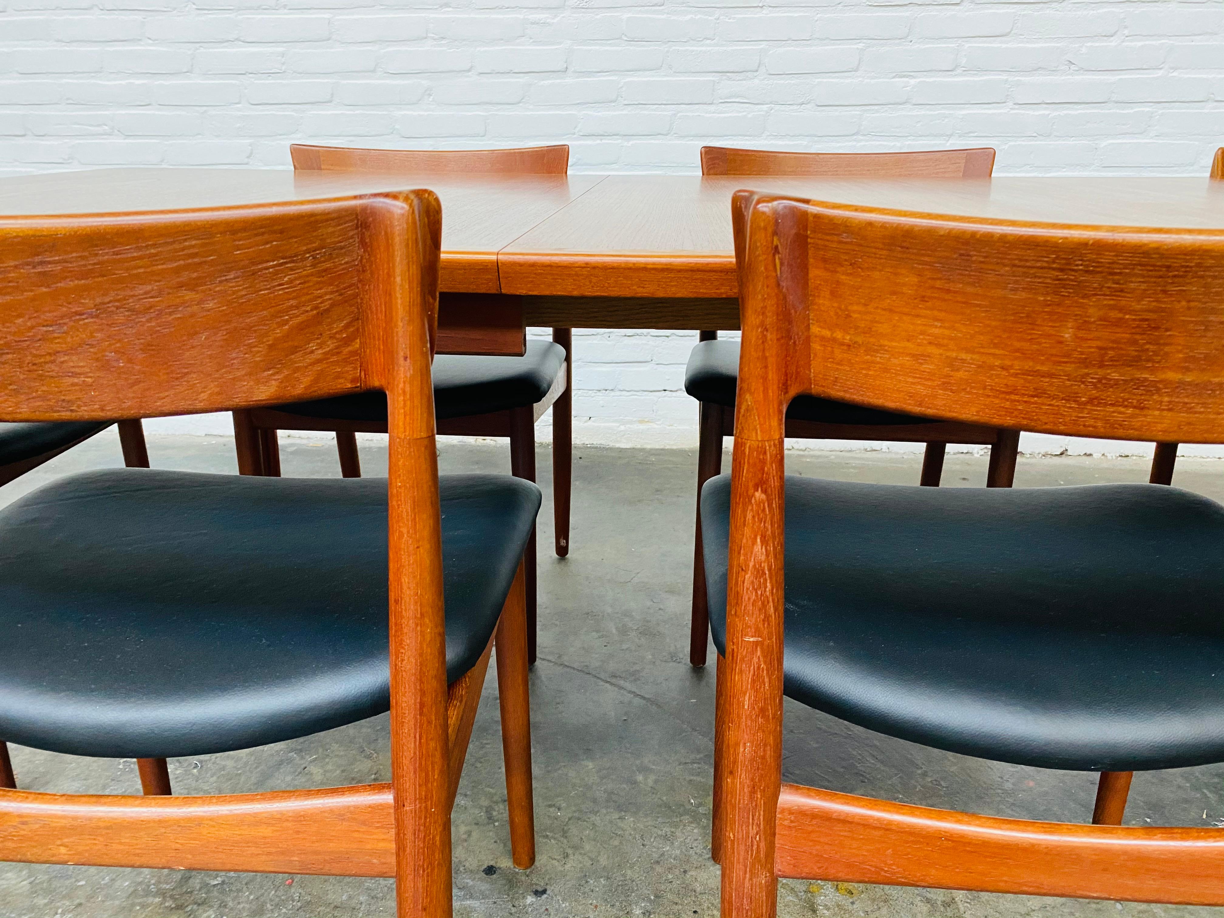 large teak dining table